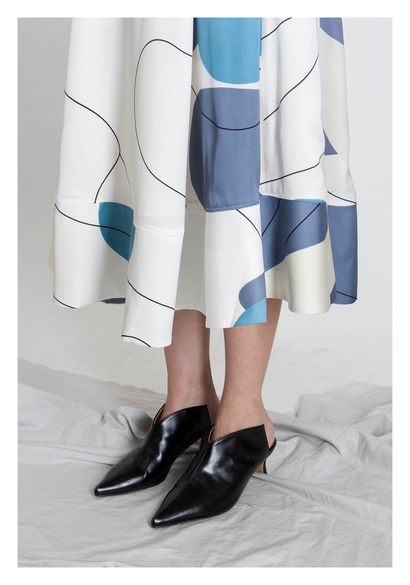 Artwork Maxi Skirt Blue - whoami