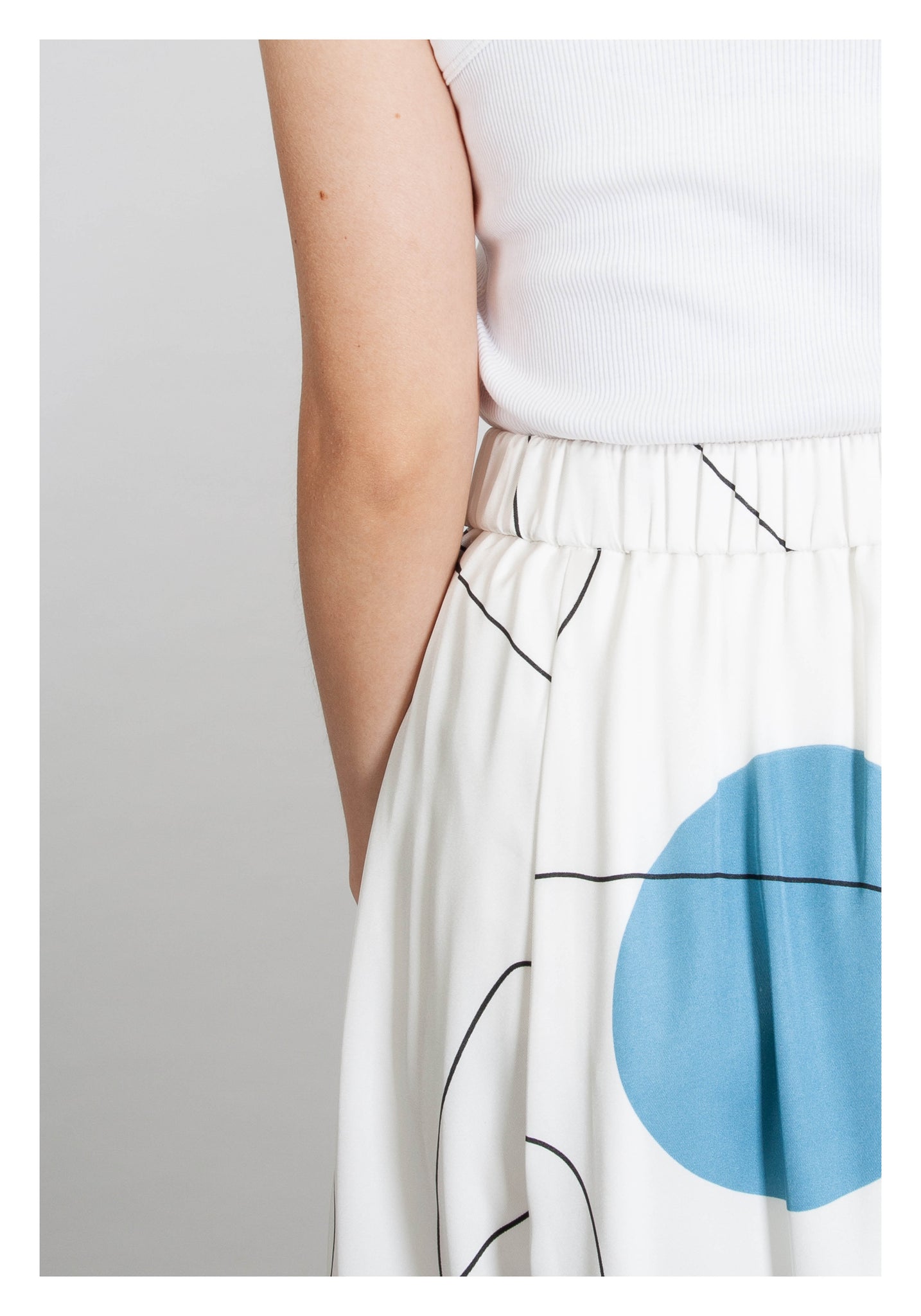 Artwork Maxi Skirt Blue - whoami
