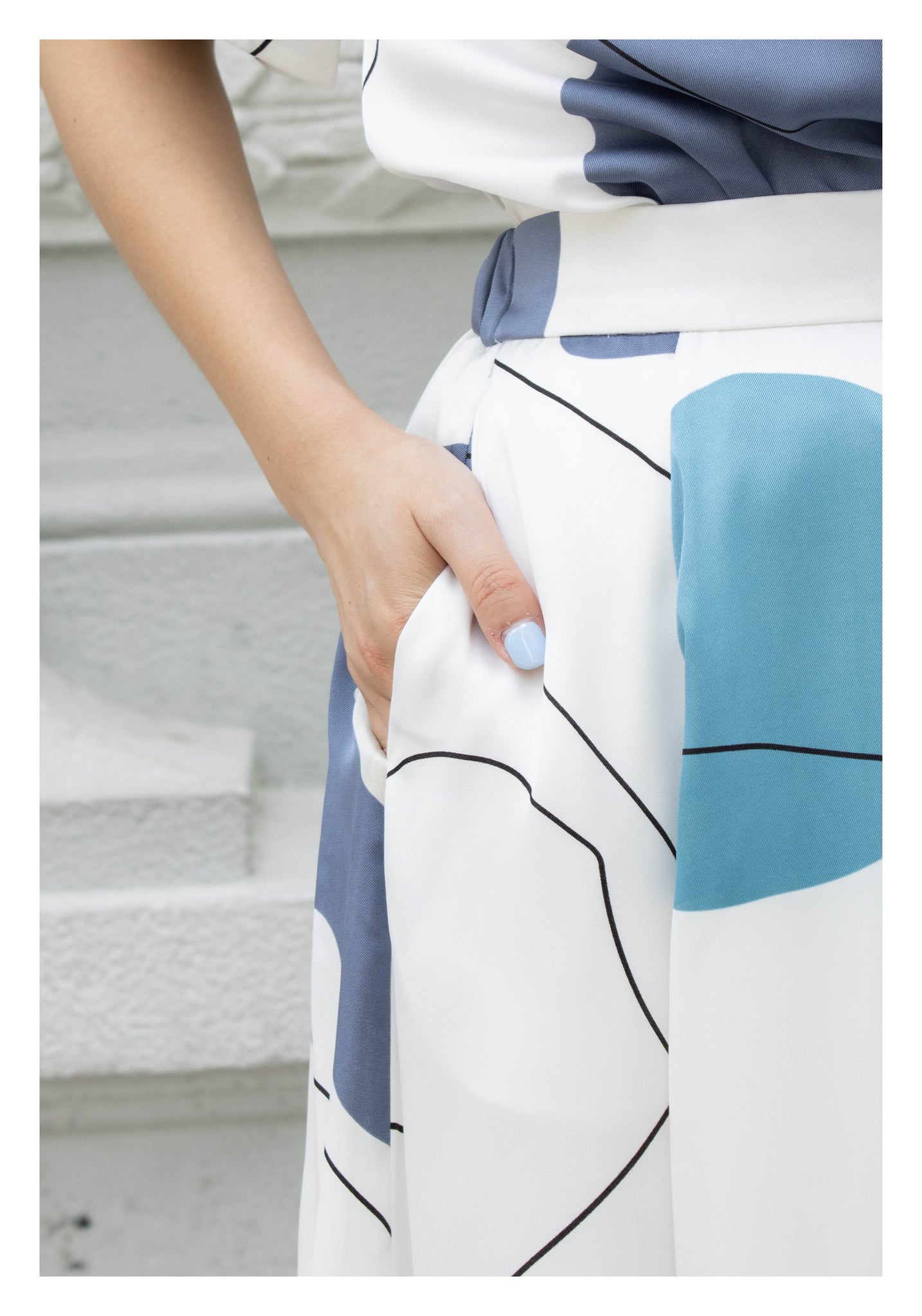 Artwork Maxi Skirt Blue - whoami