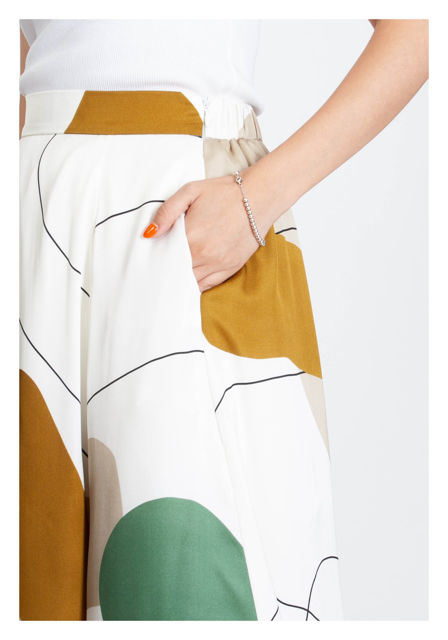 Artwork Maxi Skirt Green - whoami