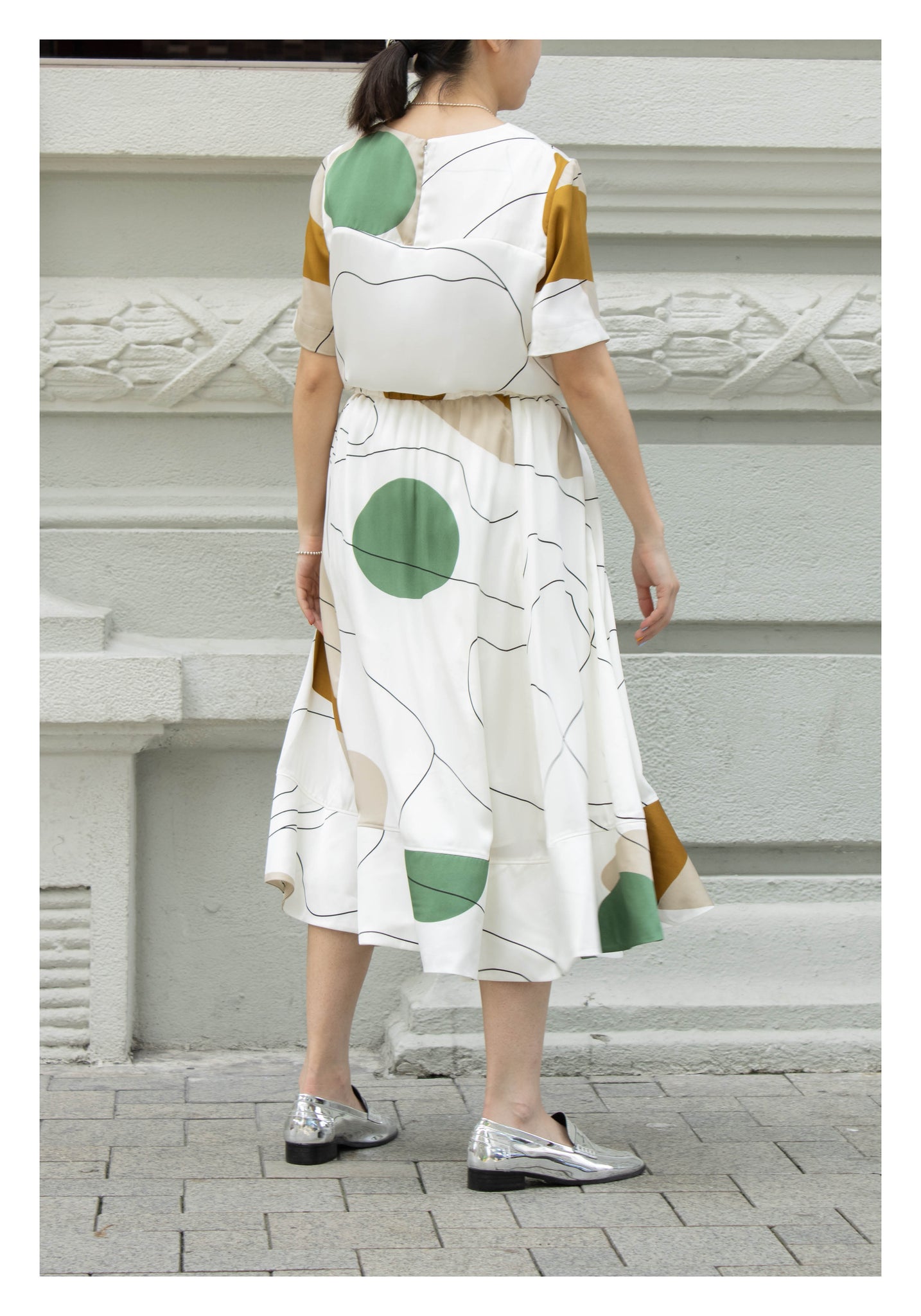 Artwork Maxi Skirt Green - whoami