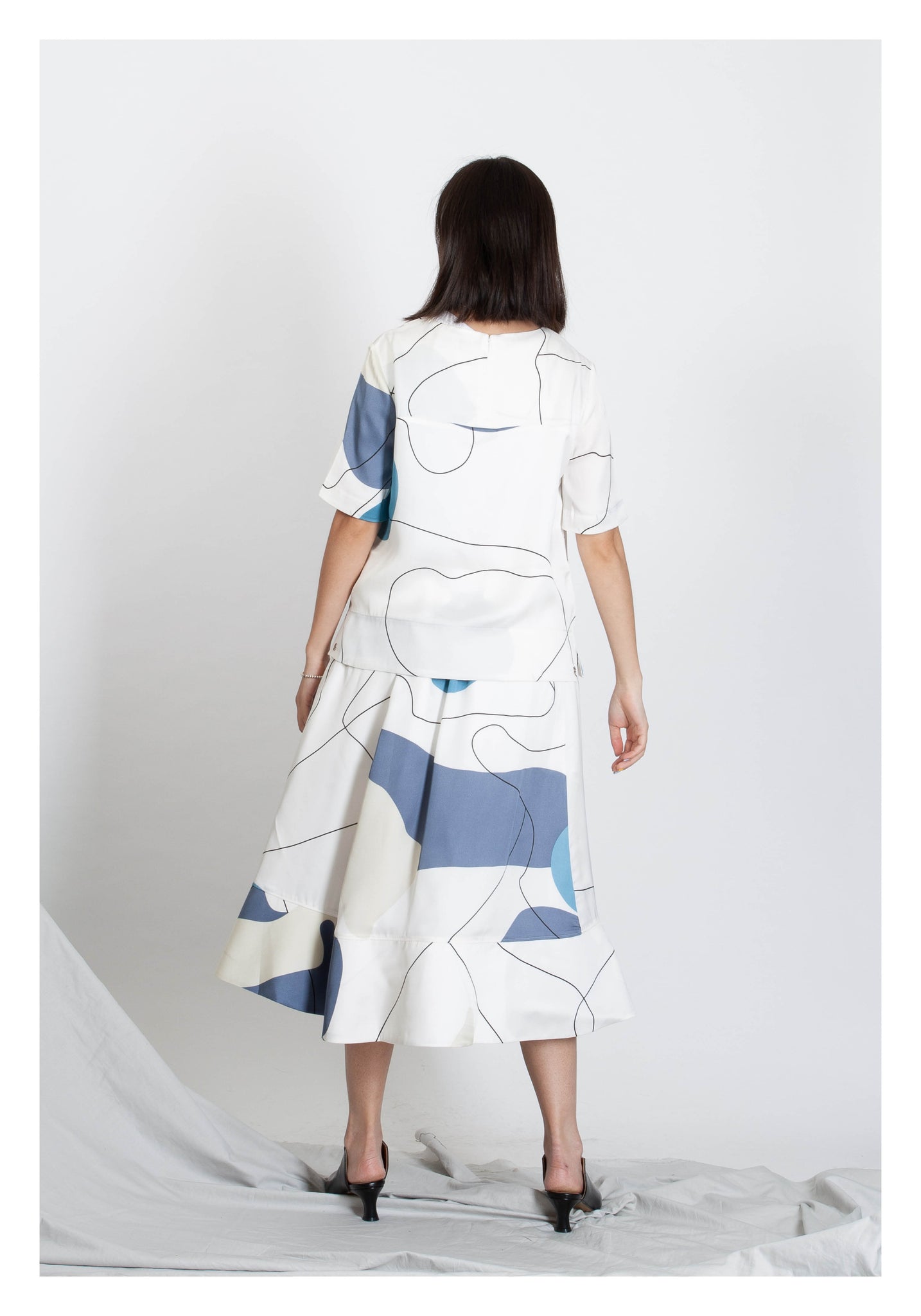 Artwork Simple Blouse Blue - whoami