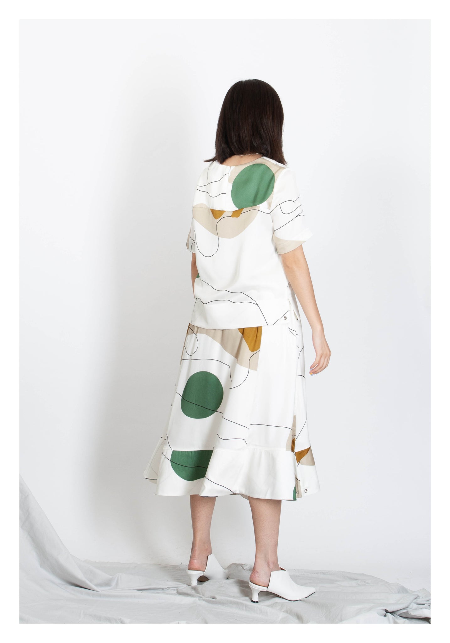 Artwork Maxi Skirt Green - whoami