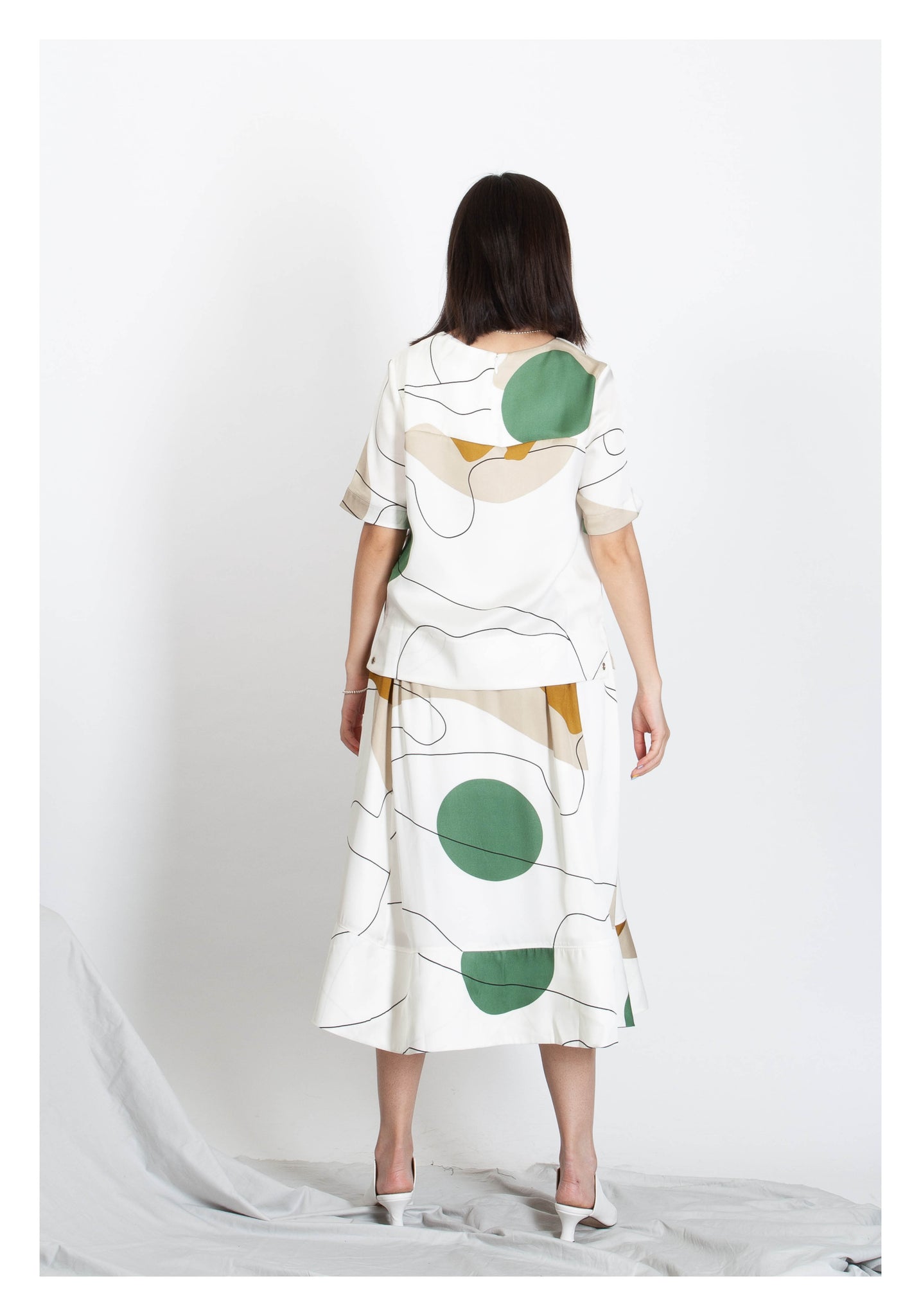 Artwork Maxi Skirt Green - whoami
