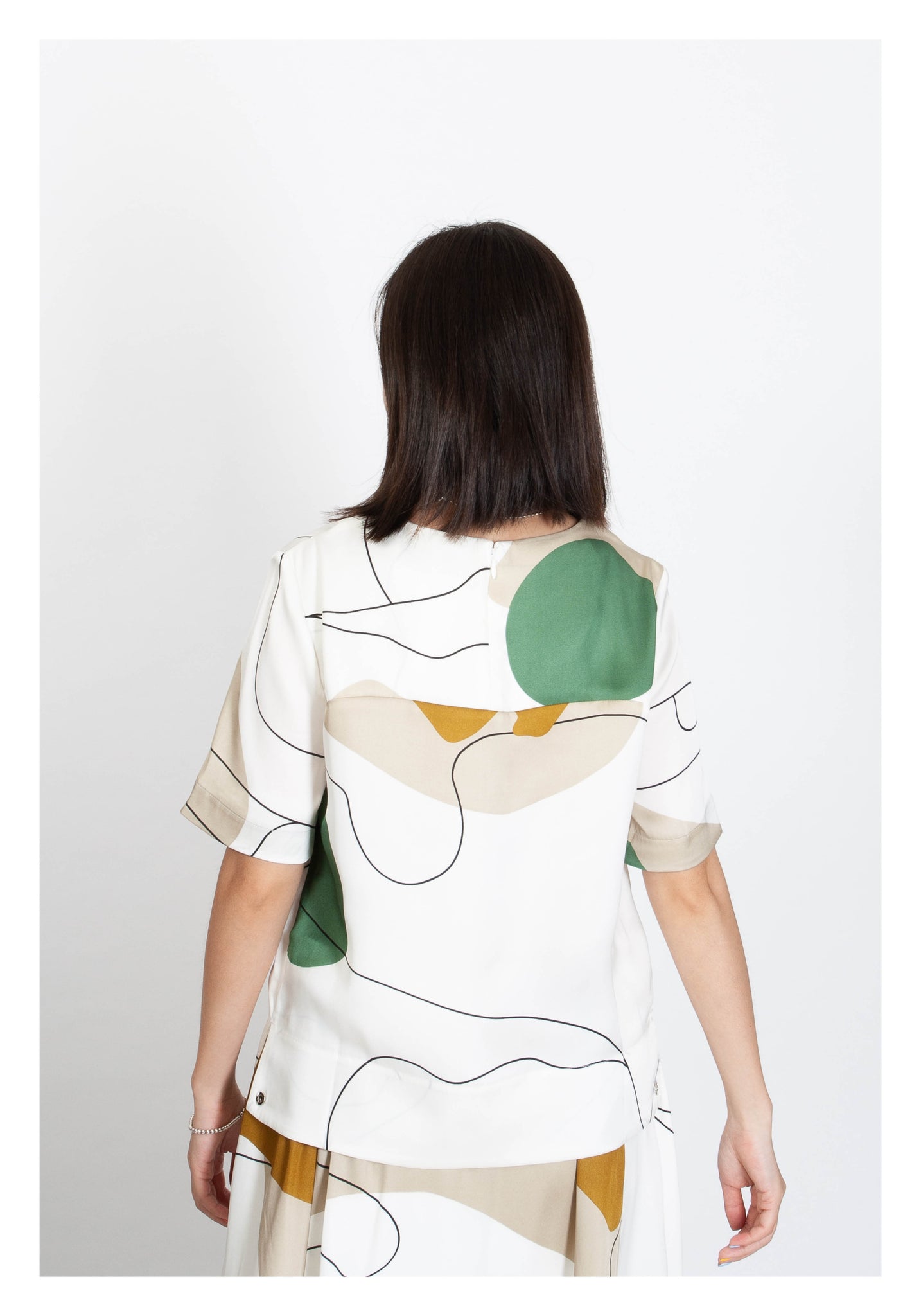 Artwork Simple Blouse Green - whoami