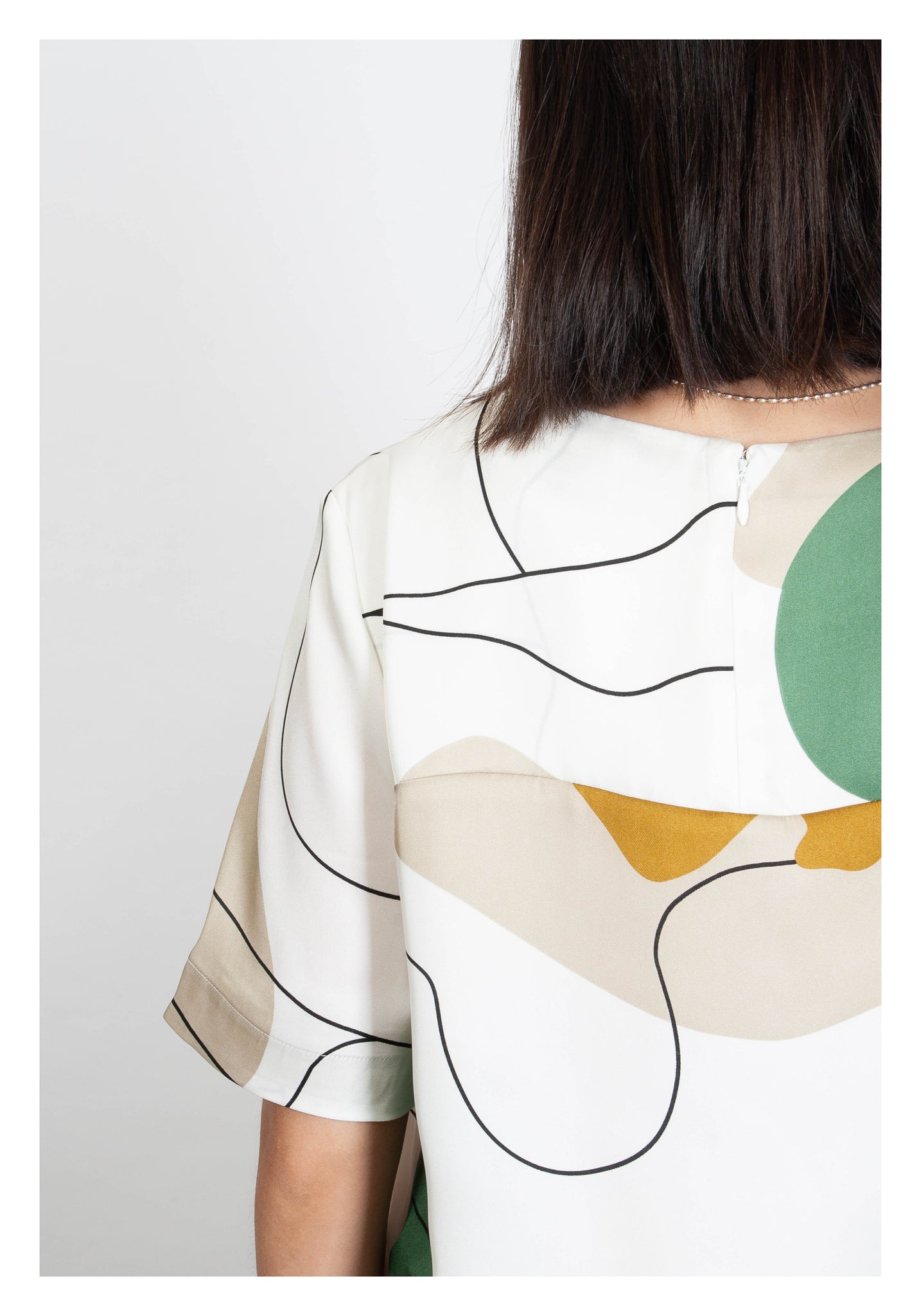 Artwork Simple Blouse Green - whoami