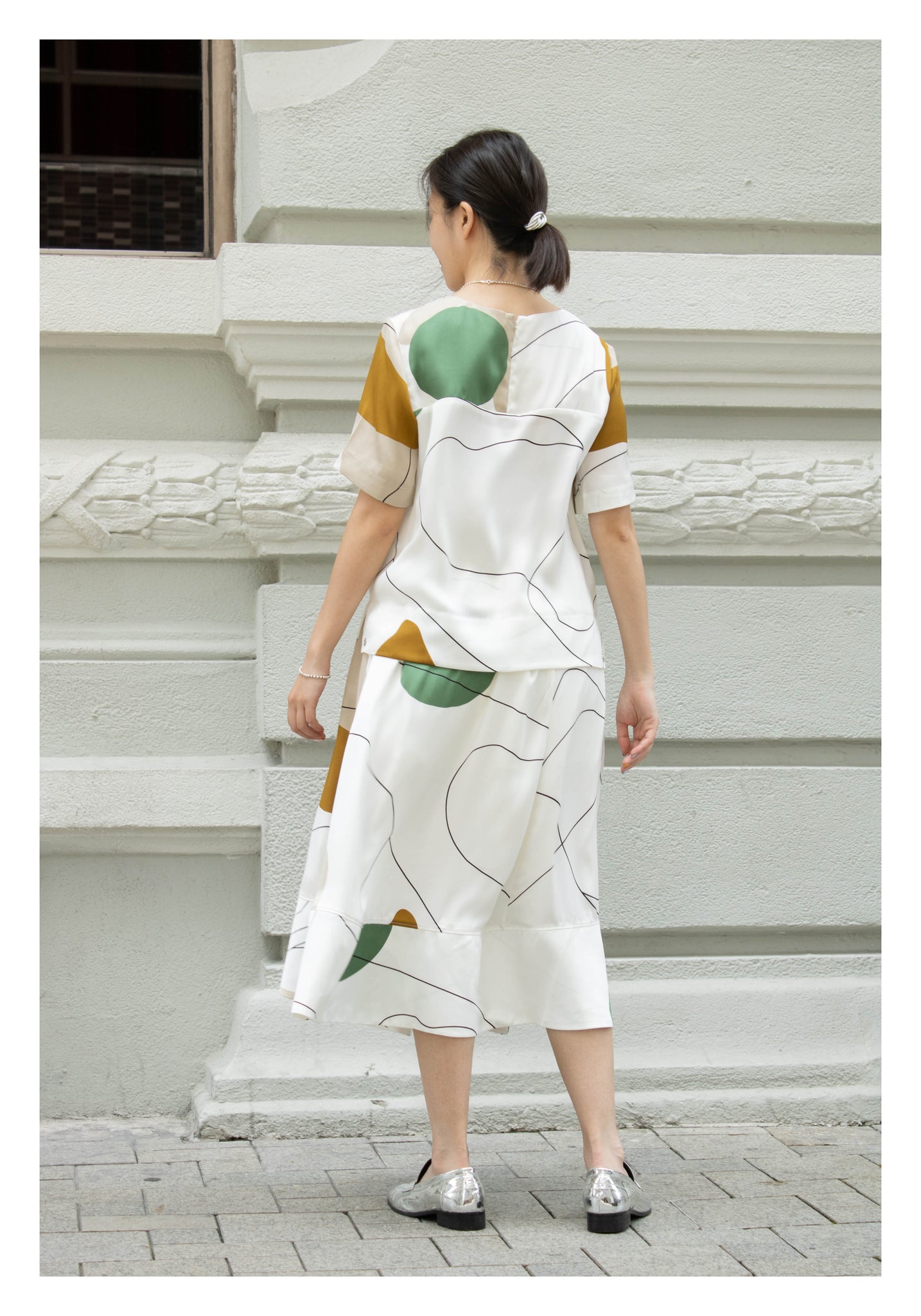 Artwork Simple Blouse Green - whoami
