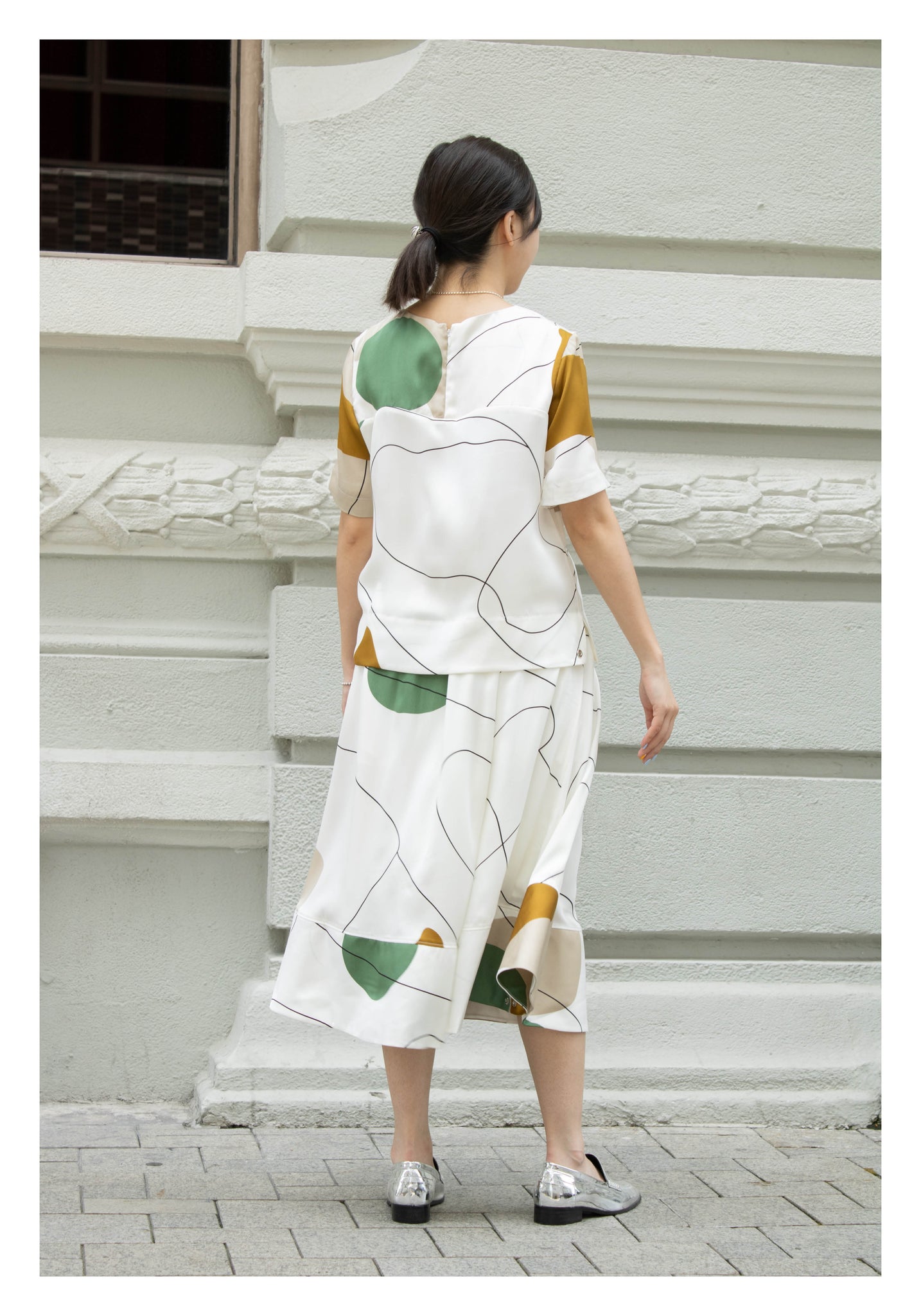 Artwork Simple Blouse Green - whoami