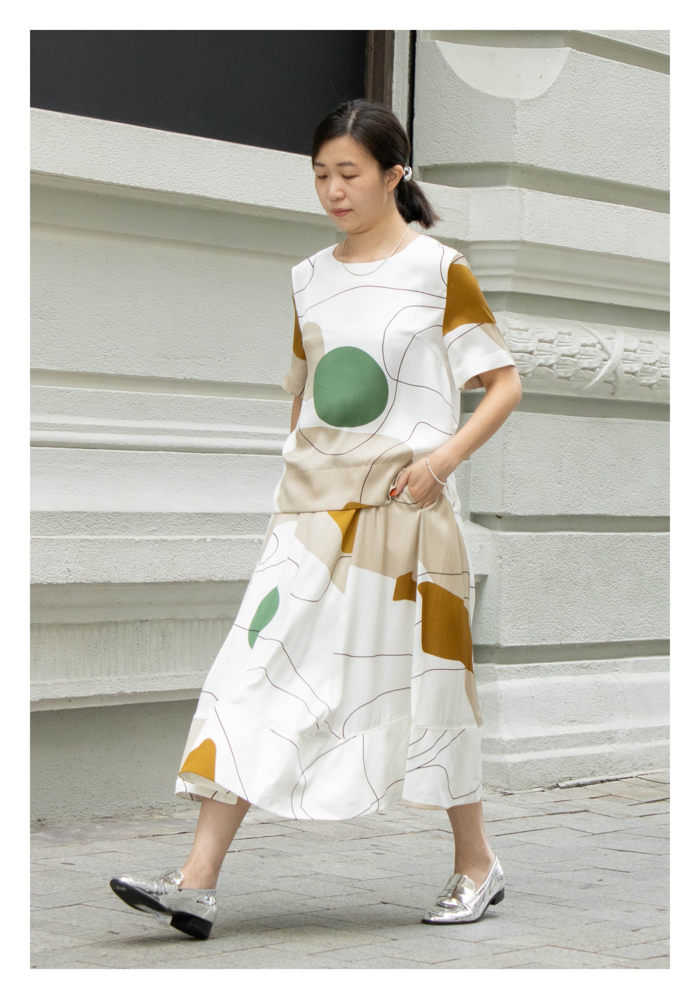 Artwork Simple Blouse Green - whoami
