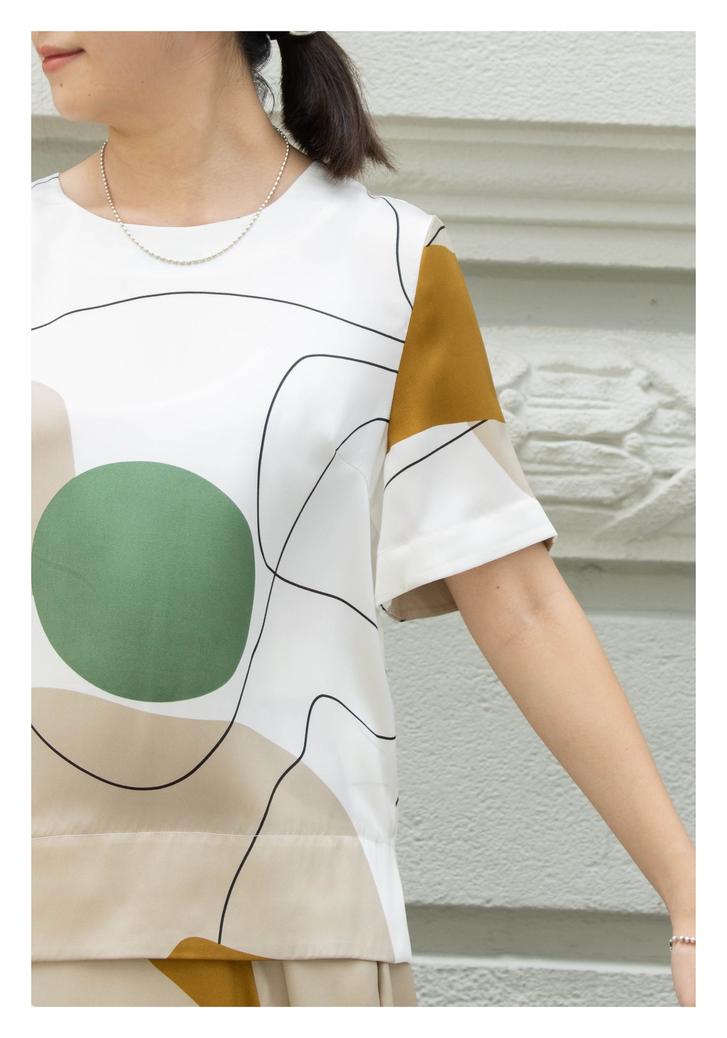 Artwork Simple Blouse Green - whoami