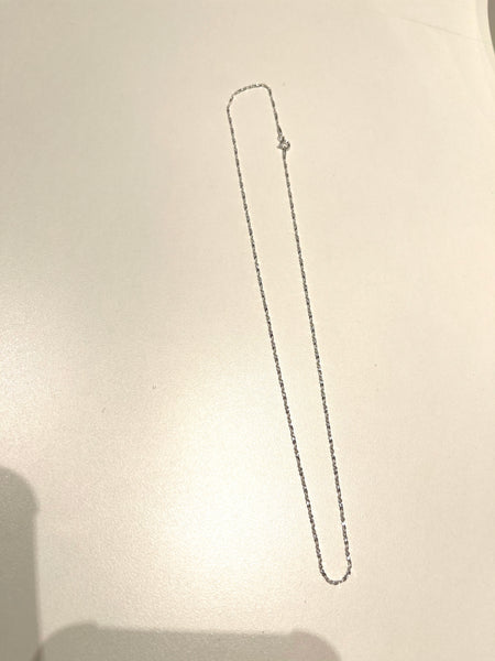 925 Silver Thin Twisting Sparkle Necklace