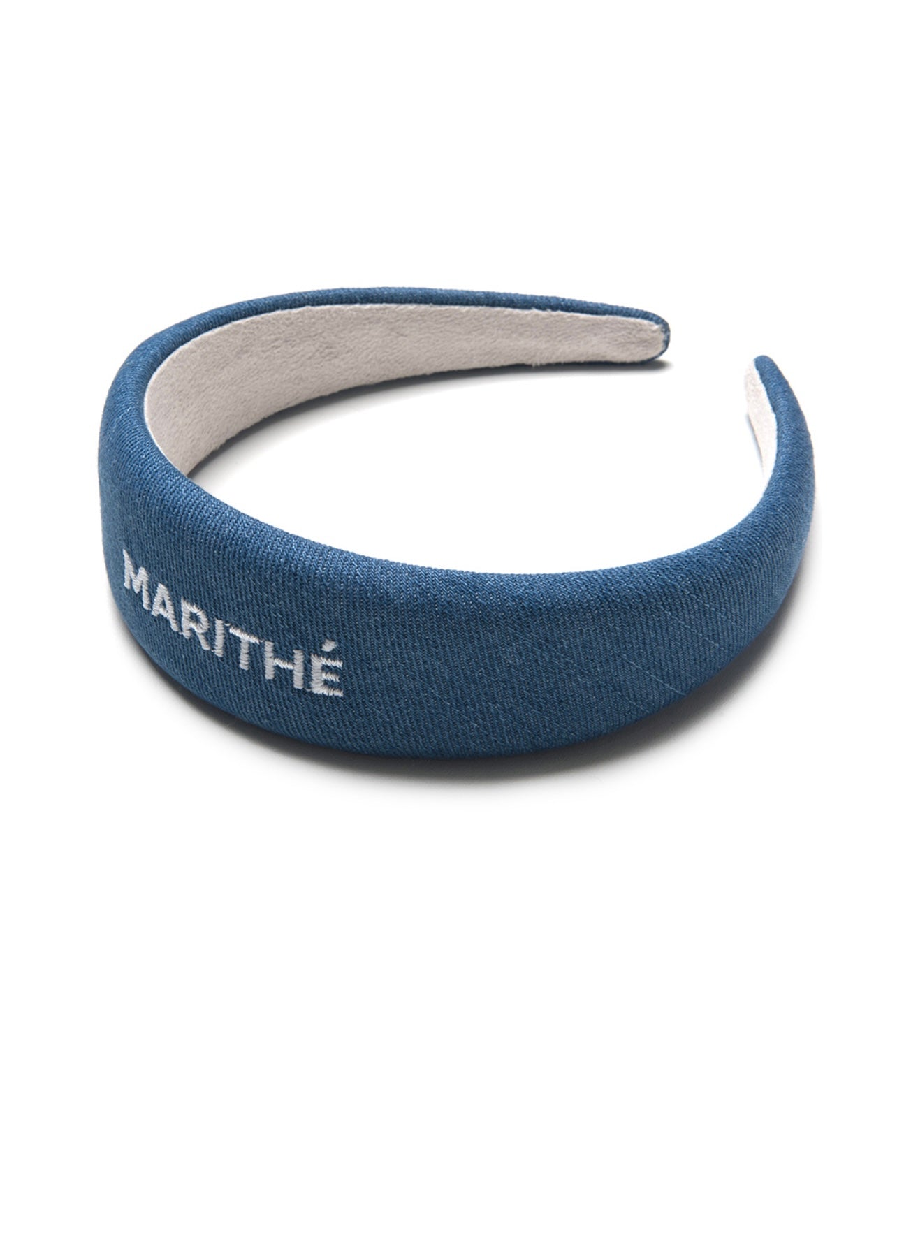 MARITHE DENIM LOGO HAIR BAND BLUE