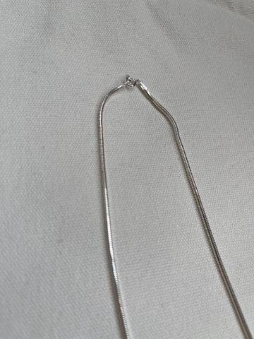 925 Silver Classic Bold Snake Necklace 26"