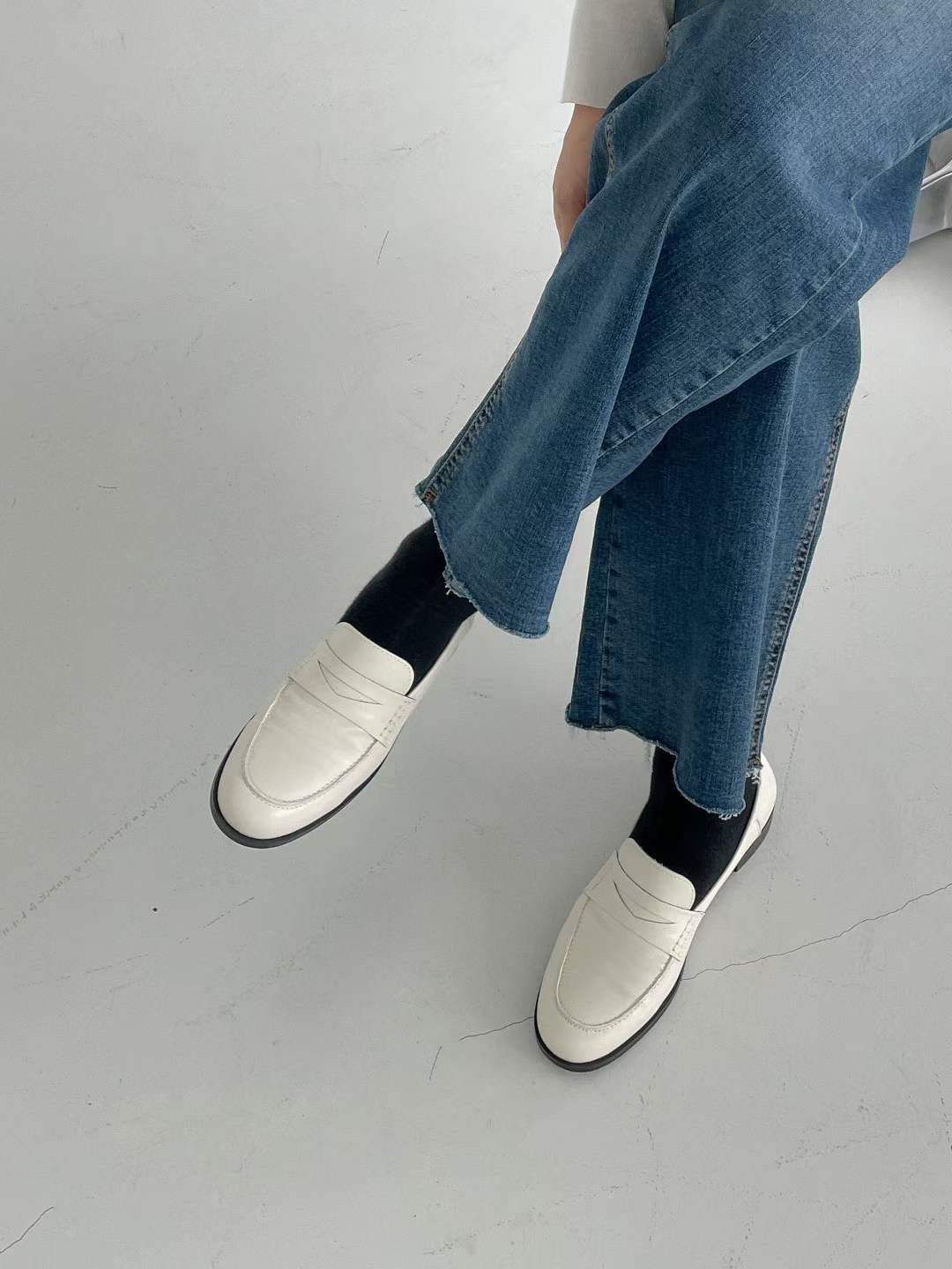 Stitched Loafer White