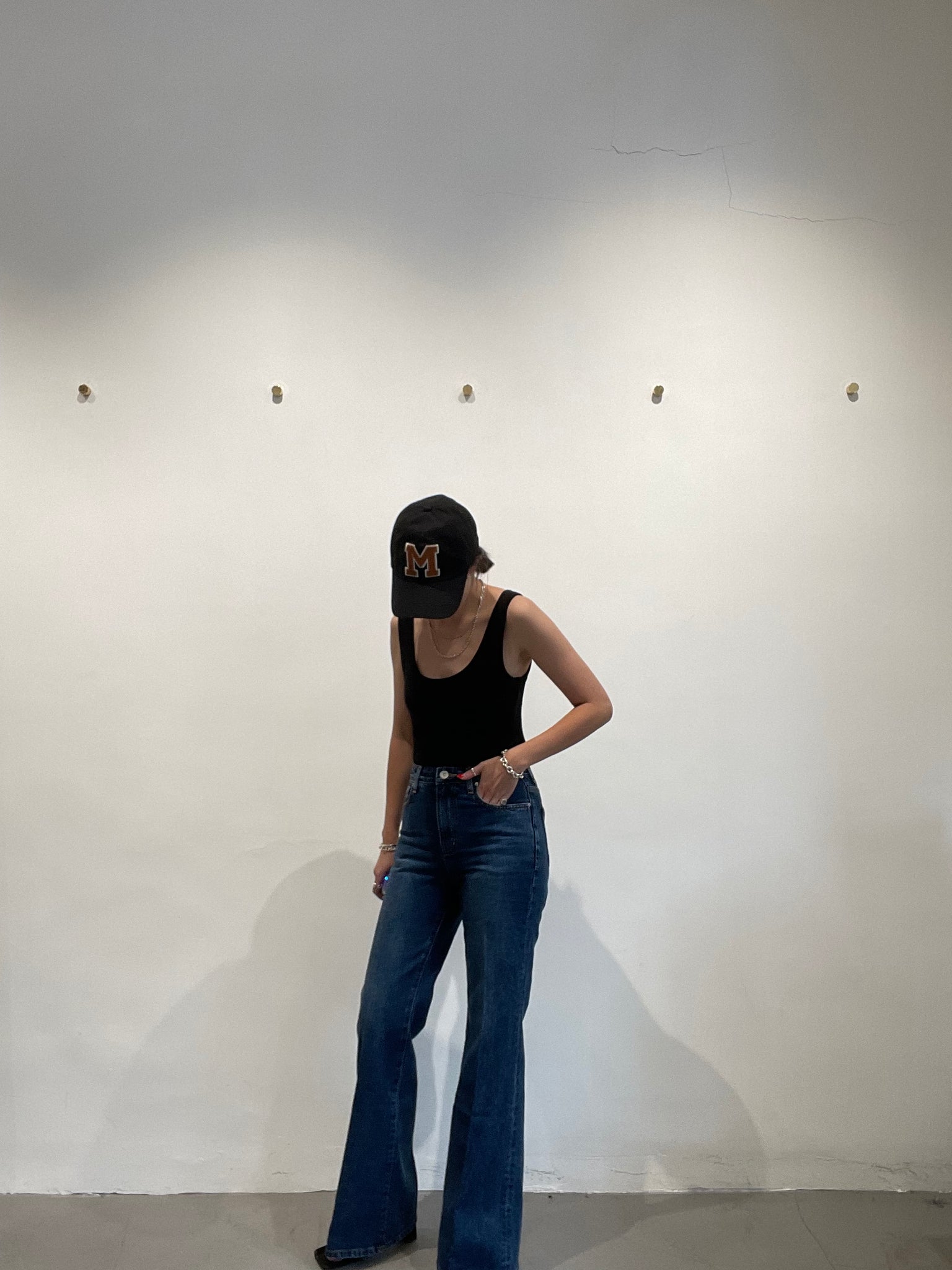 Premium Nice Washed Dark Blue Boot Cut Jeans