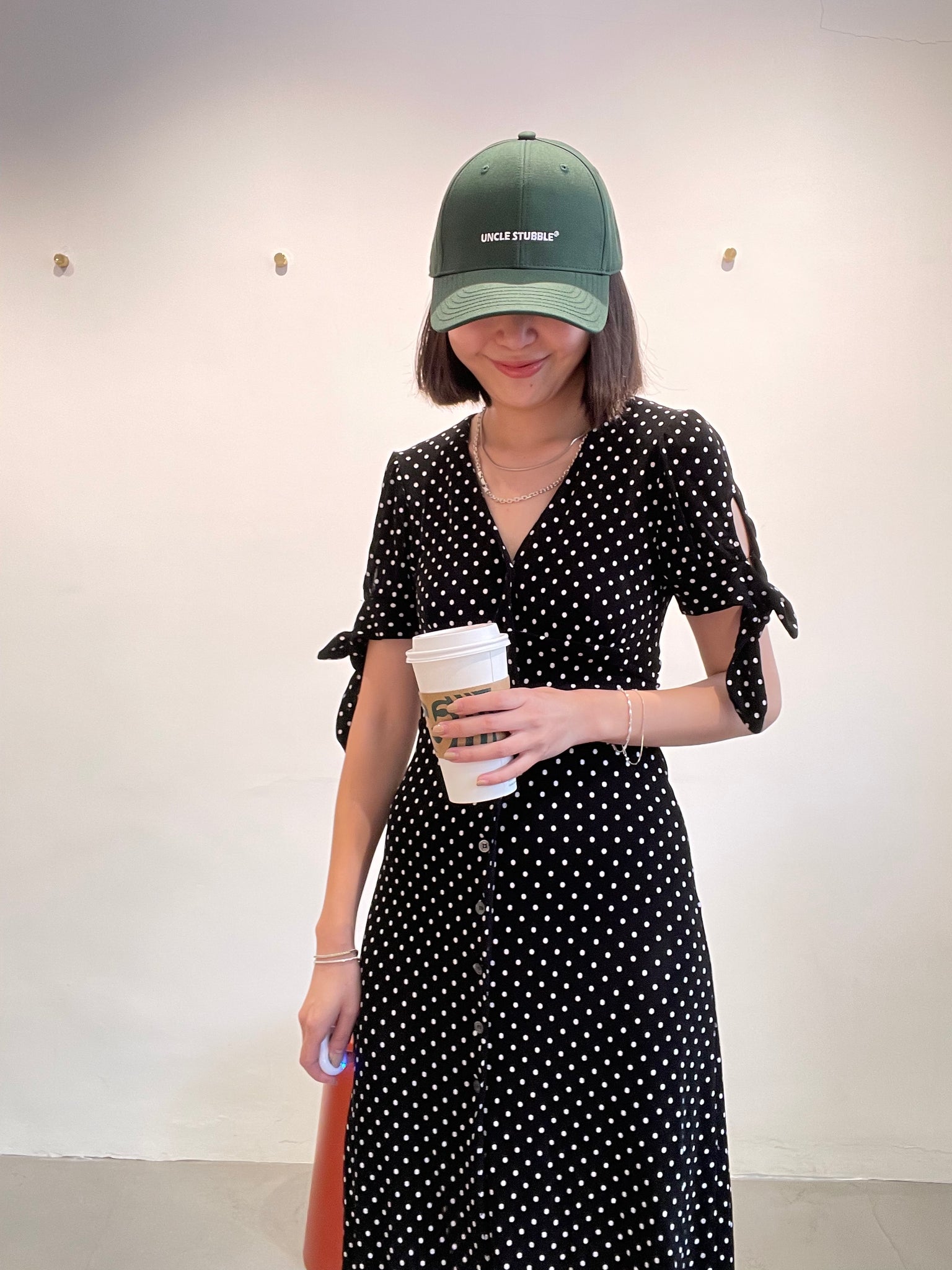 Delicate Ribbed Slim French Dot Dress