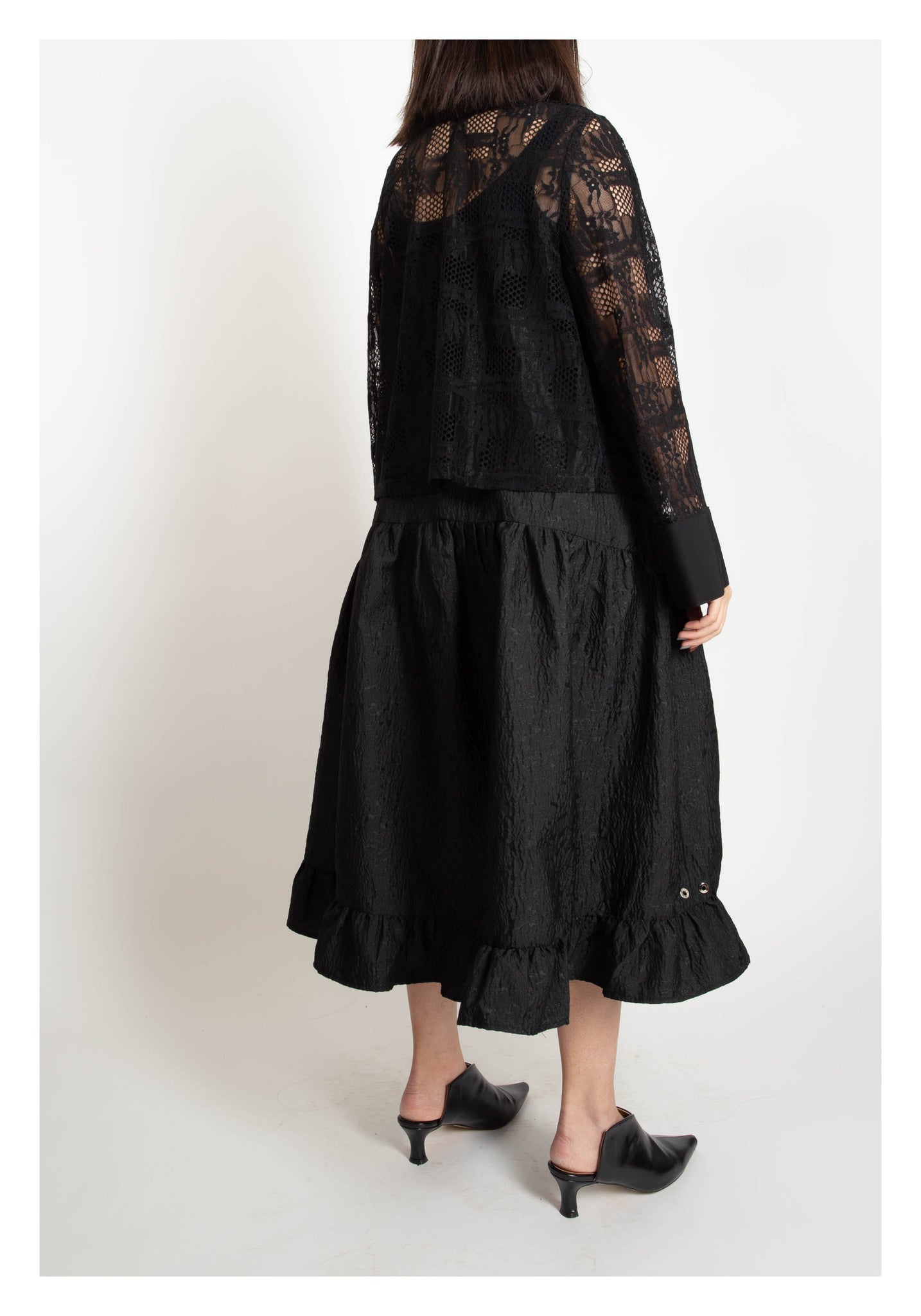 Two Ways Lace Blouse Black - whoami