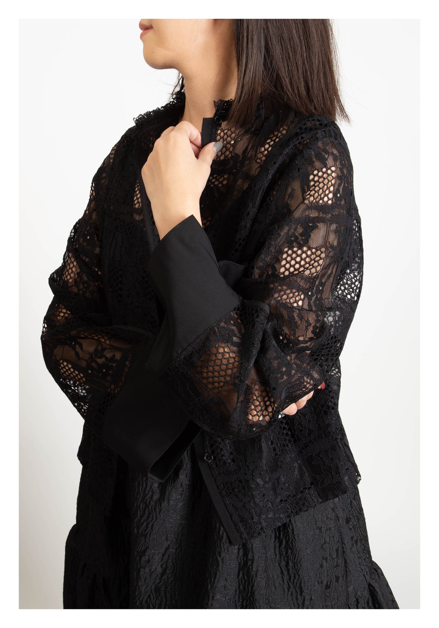 Two Ways Lace Blouse Black - whoami