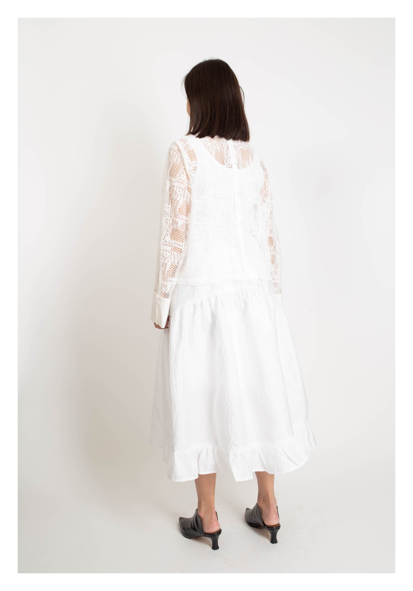 Two Ways Lace Blouse White - whoami