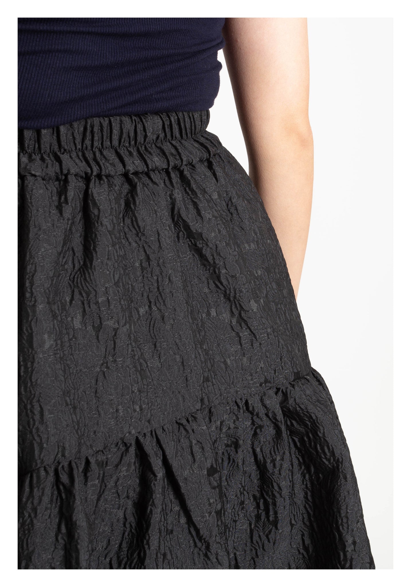 Floral Jacquard Skirt Black - whoami