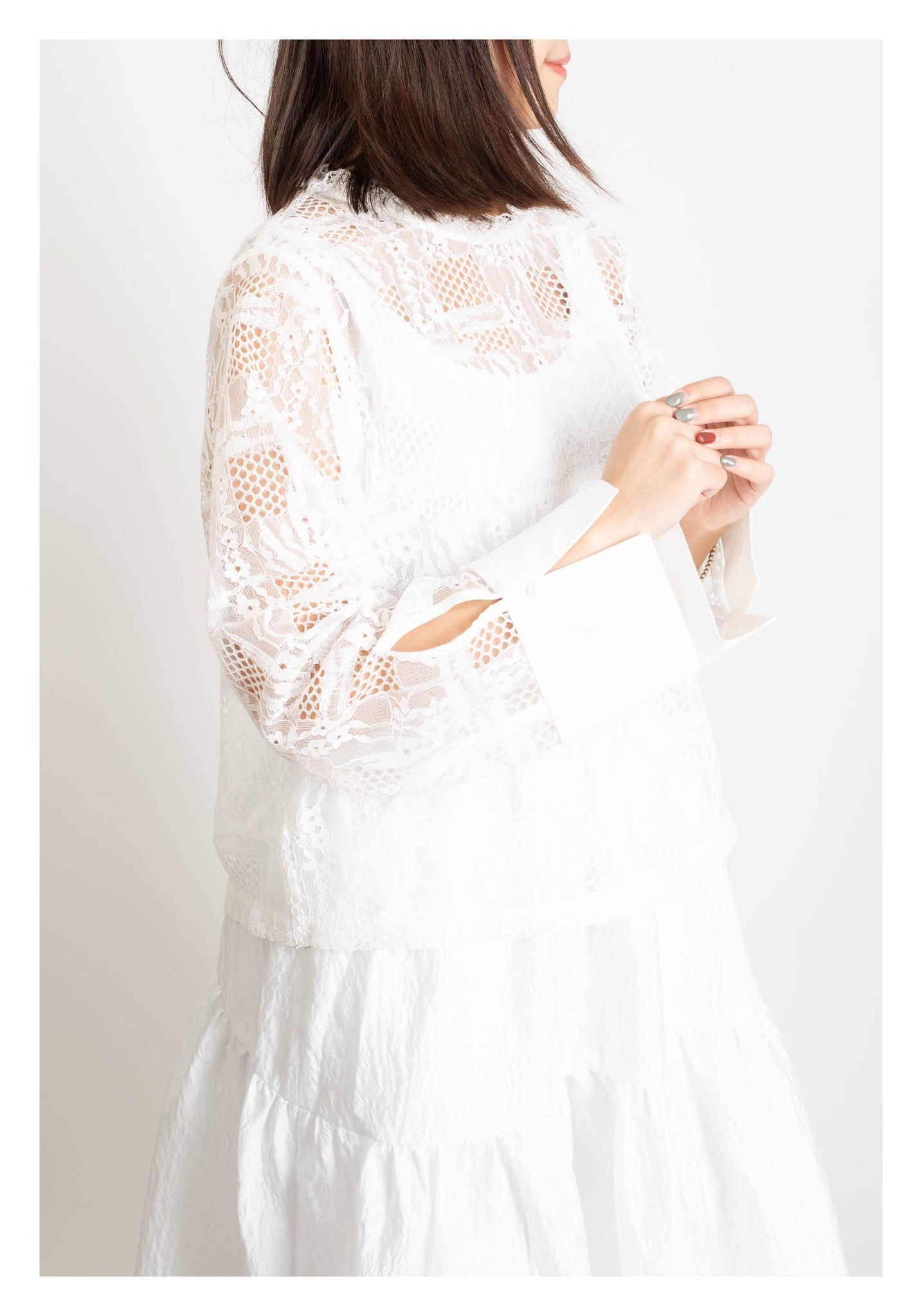 Two Ways Lace Blouse White - whoami