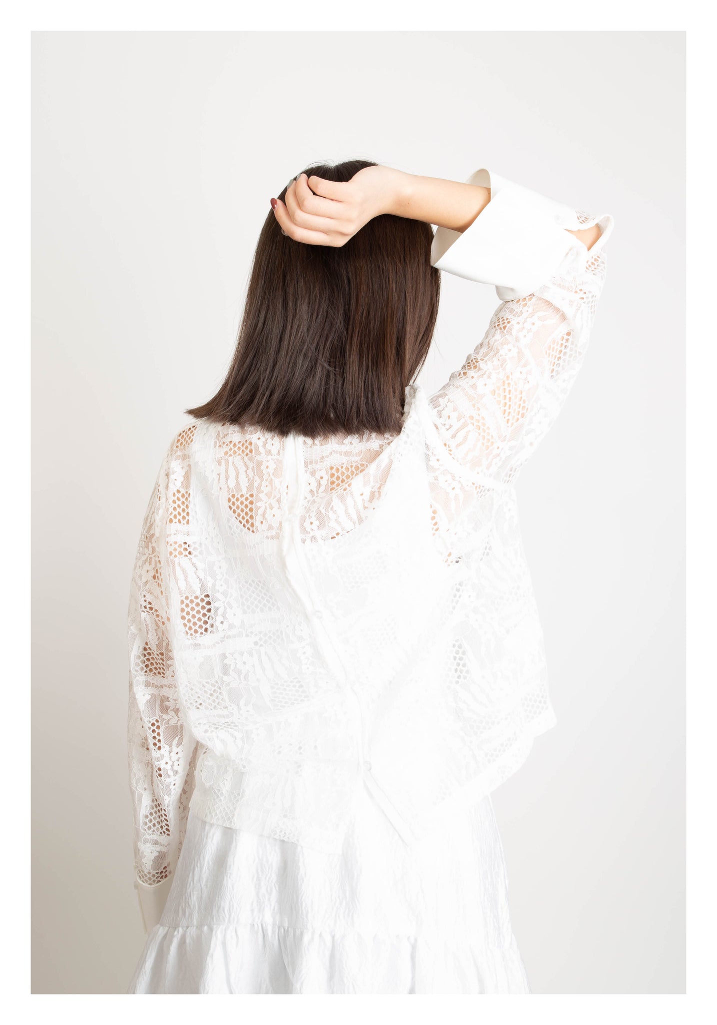 Two Ways Lace Blouse White - whoami