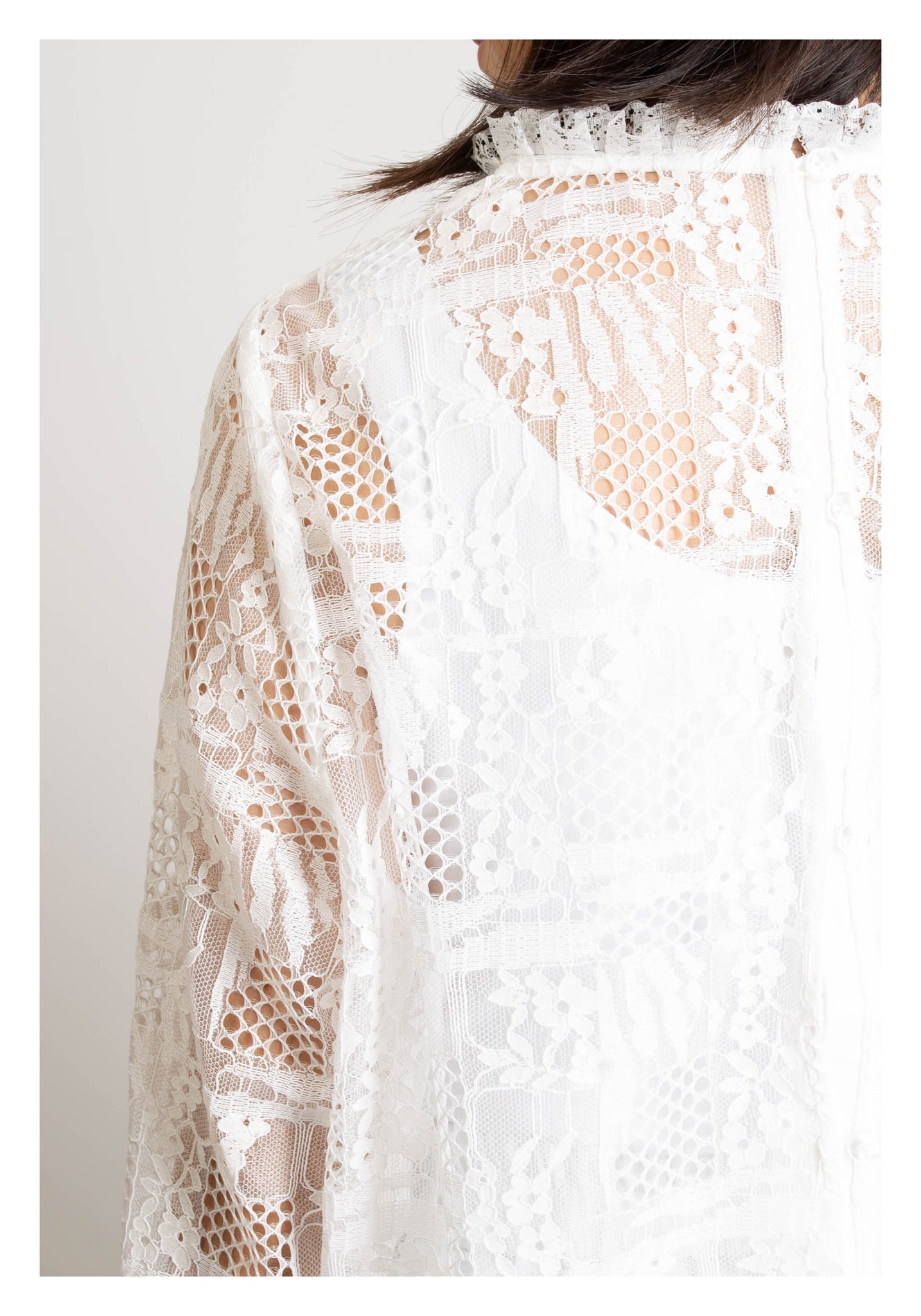 Two Ways Lace Blouse White - whoami