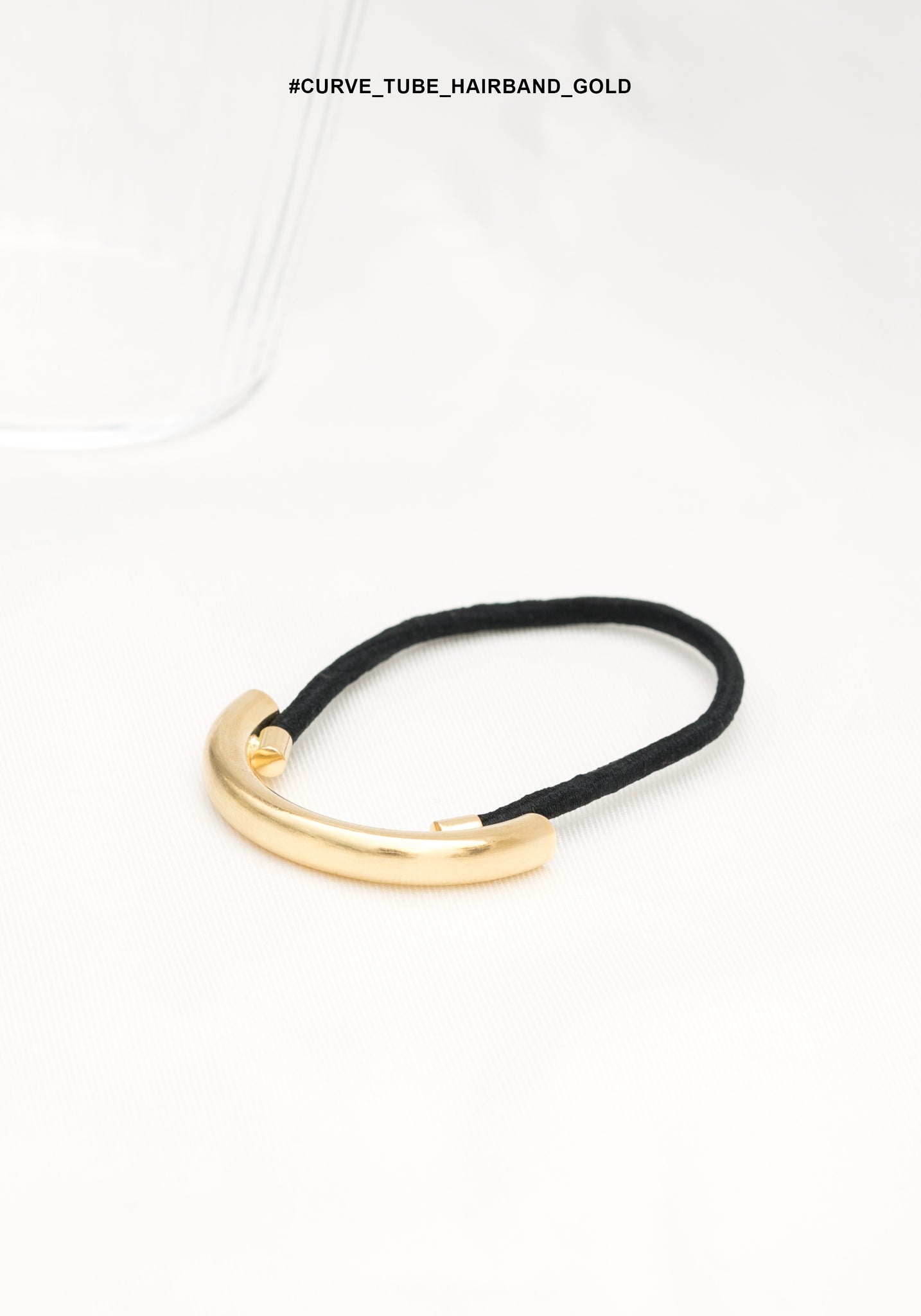Curve Tube Hairband Gold - whoami