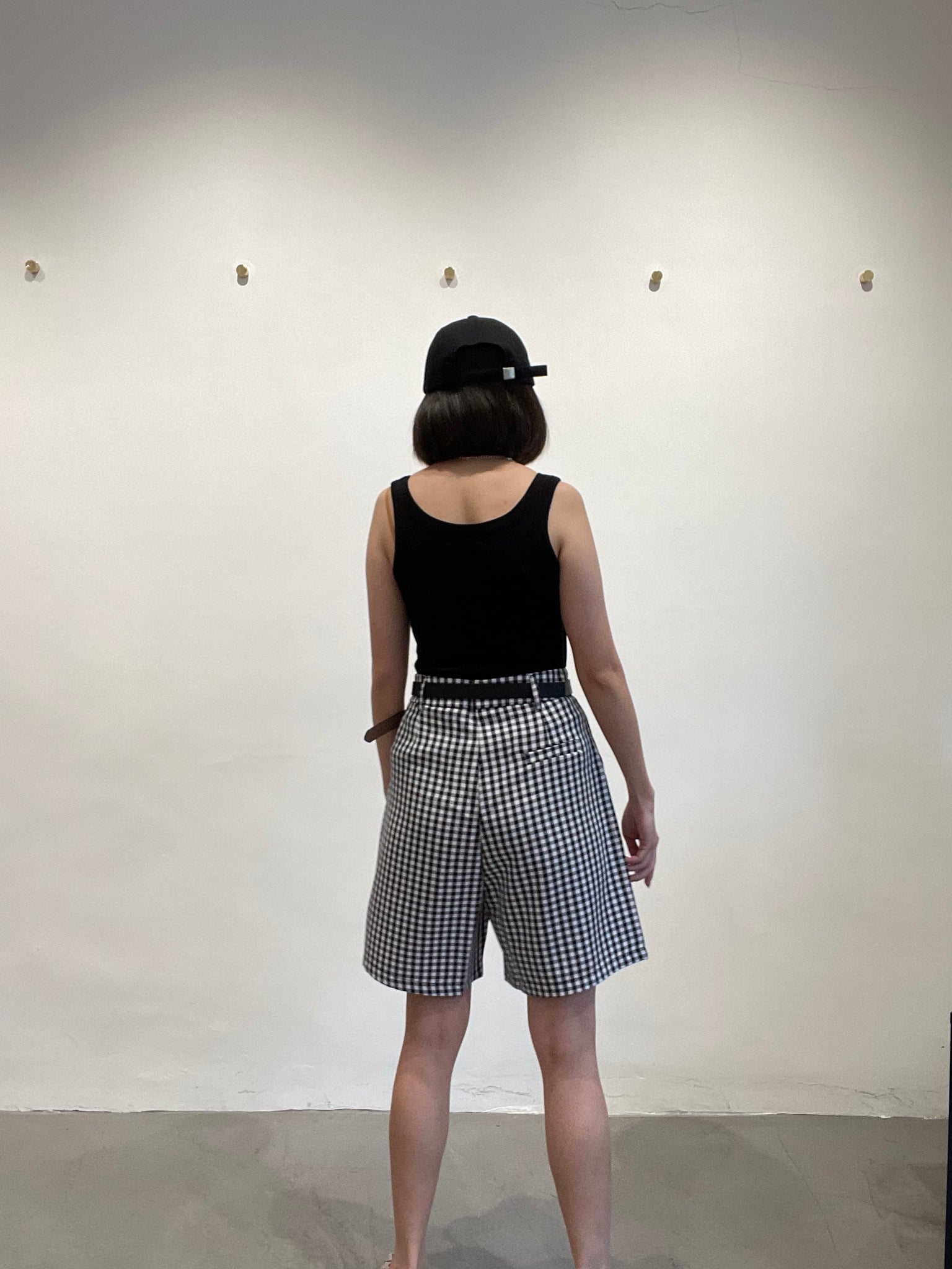 Checker Bermuda Shorts B&W