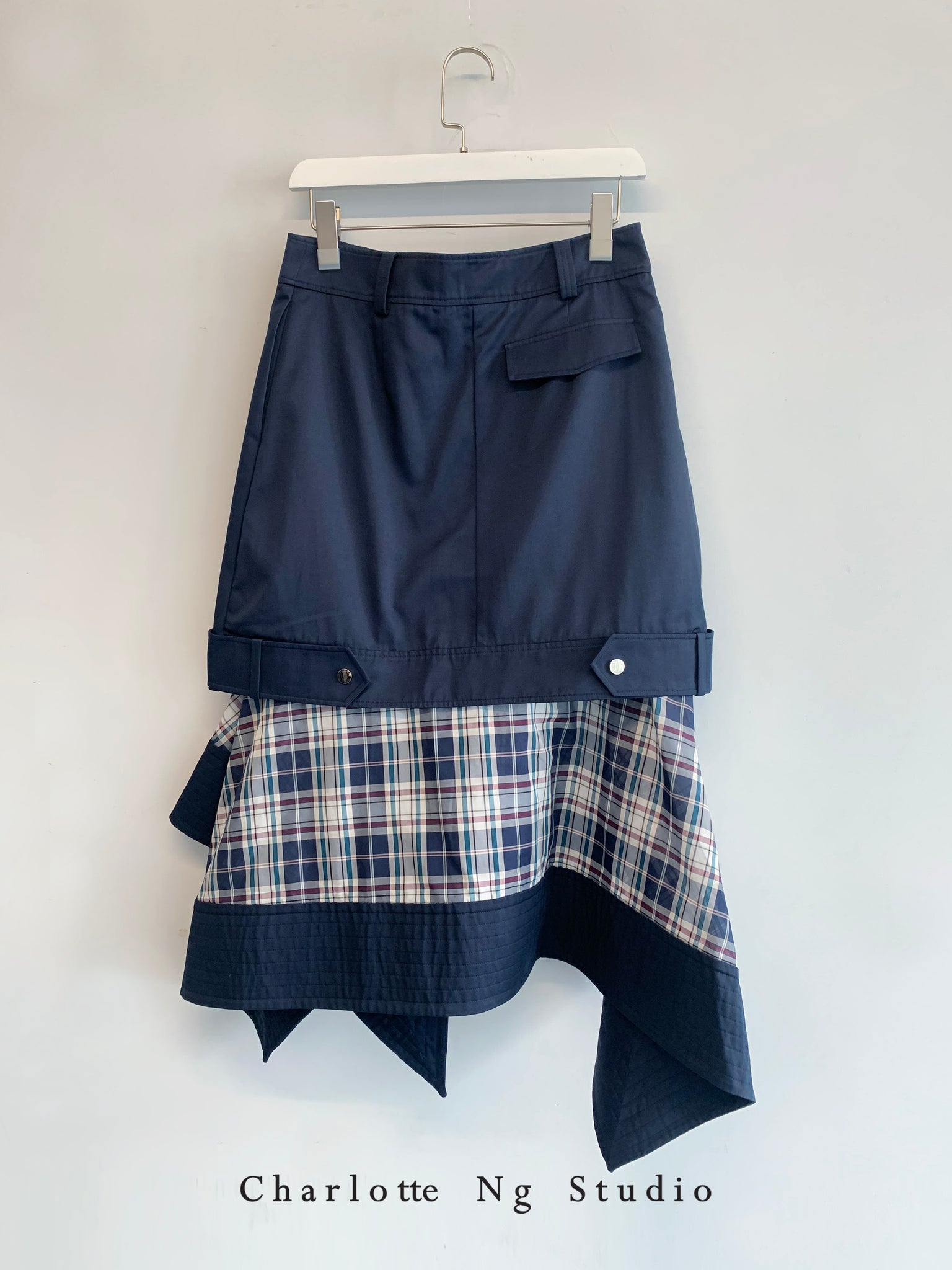 Feel So Good Peplum Skirt Navy