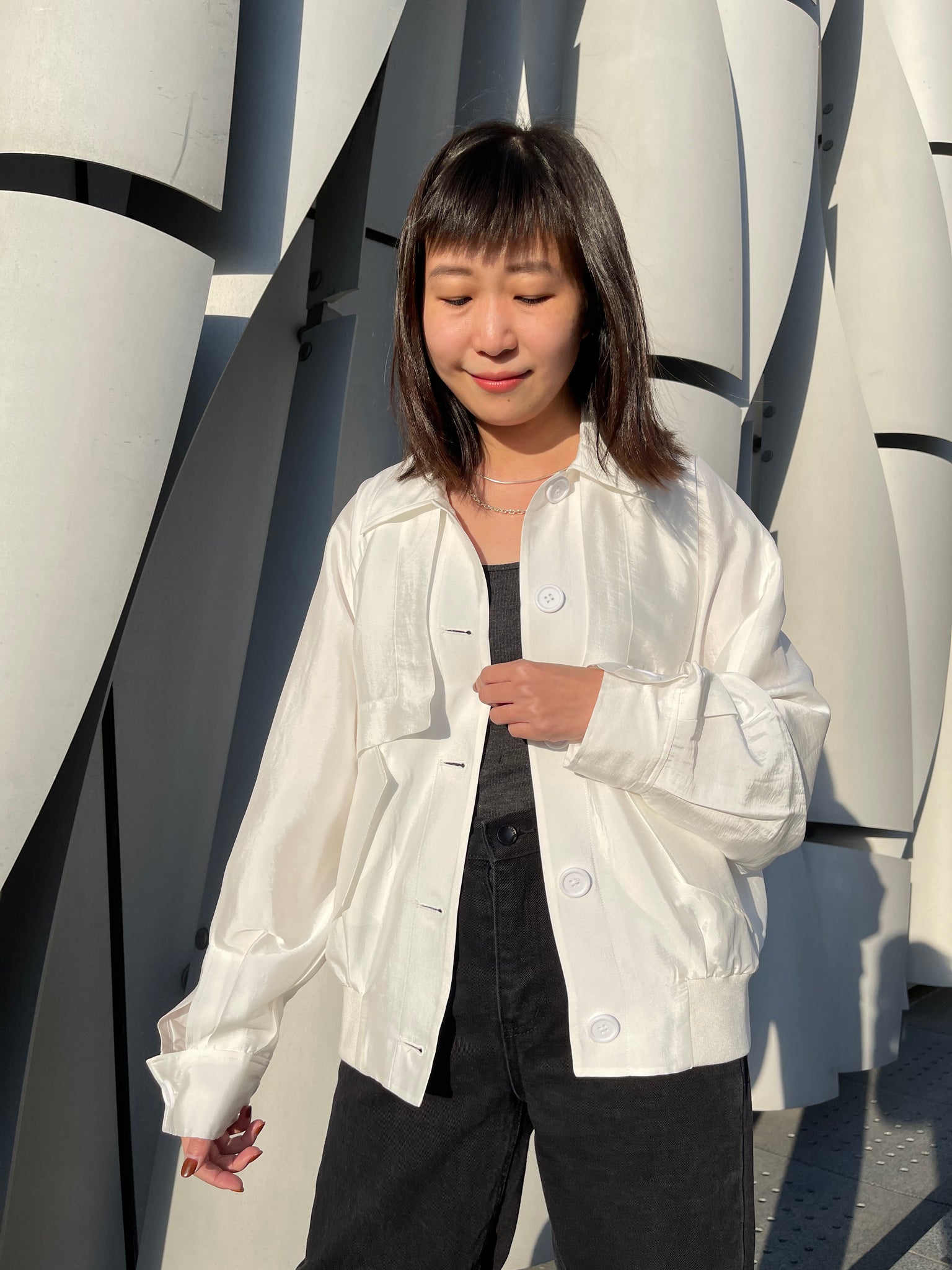 SSS Light Weight Bomber Jacket Ivory