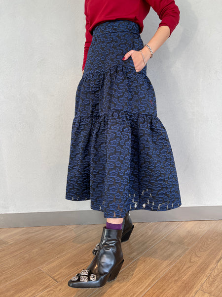 Floral Fairy Skirt Navy