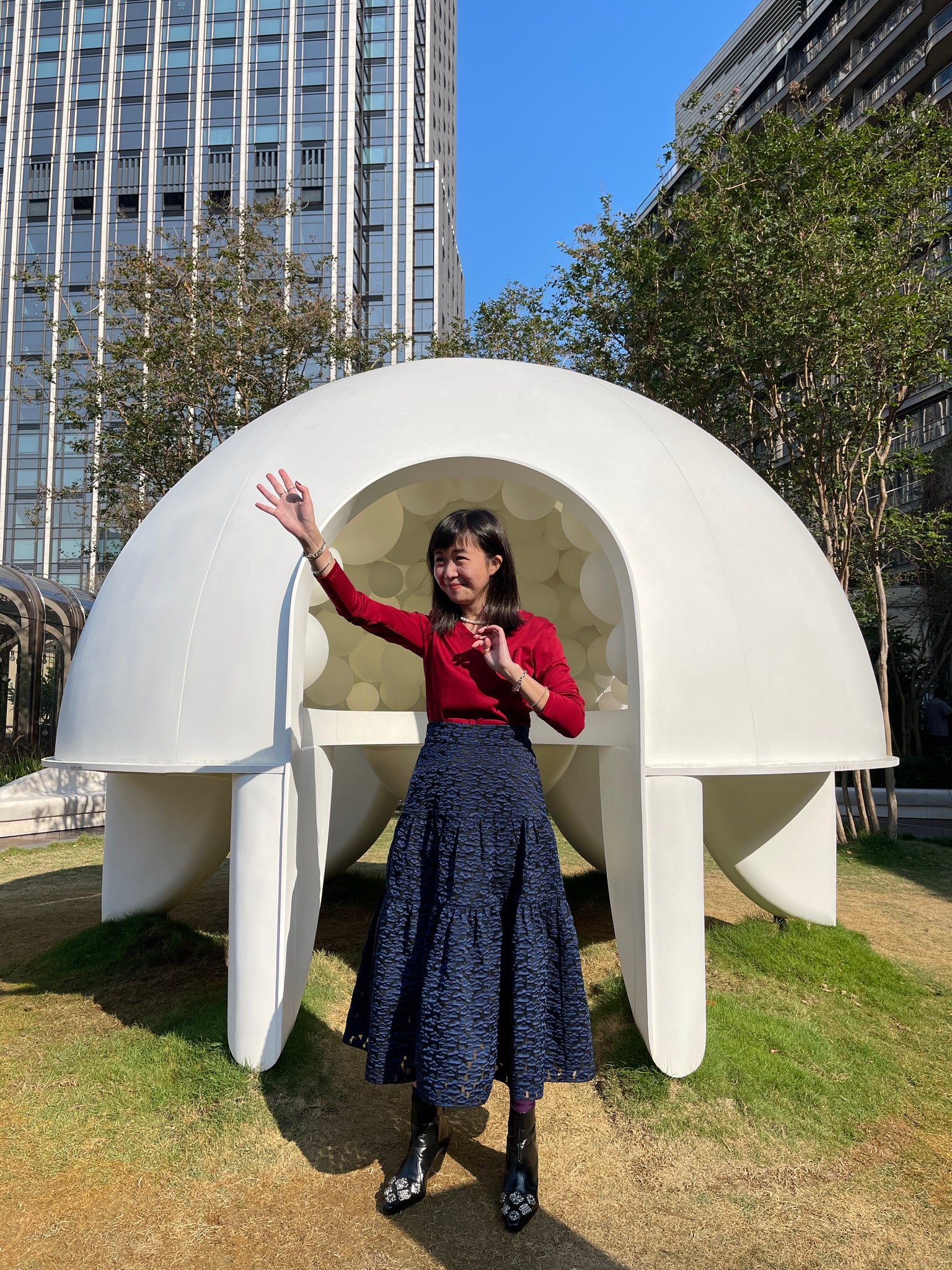 Floral Fairy Skirt Navy