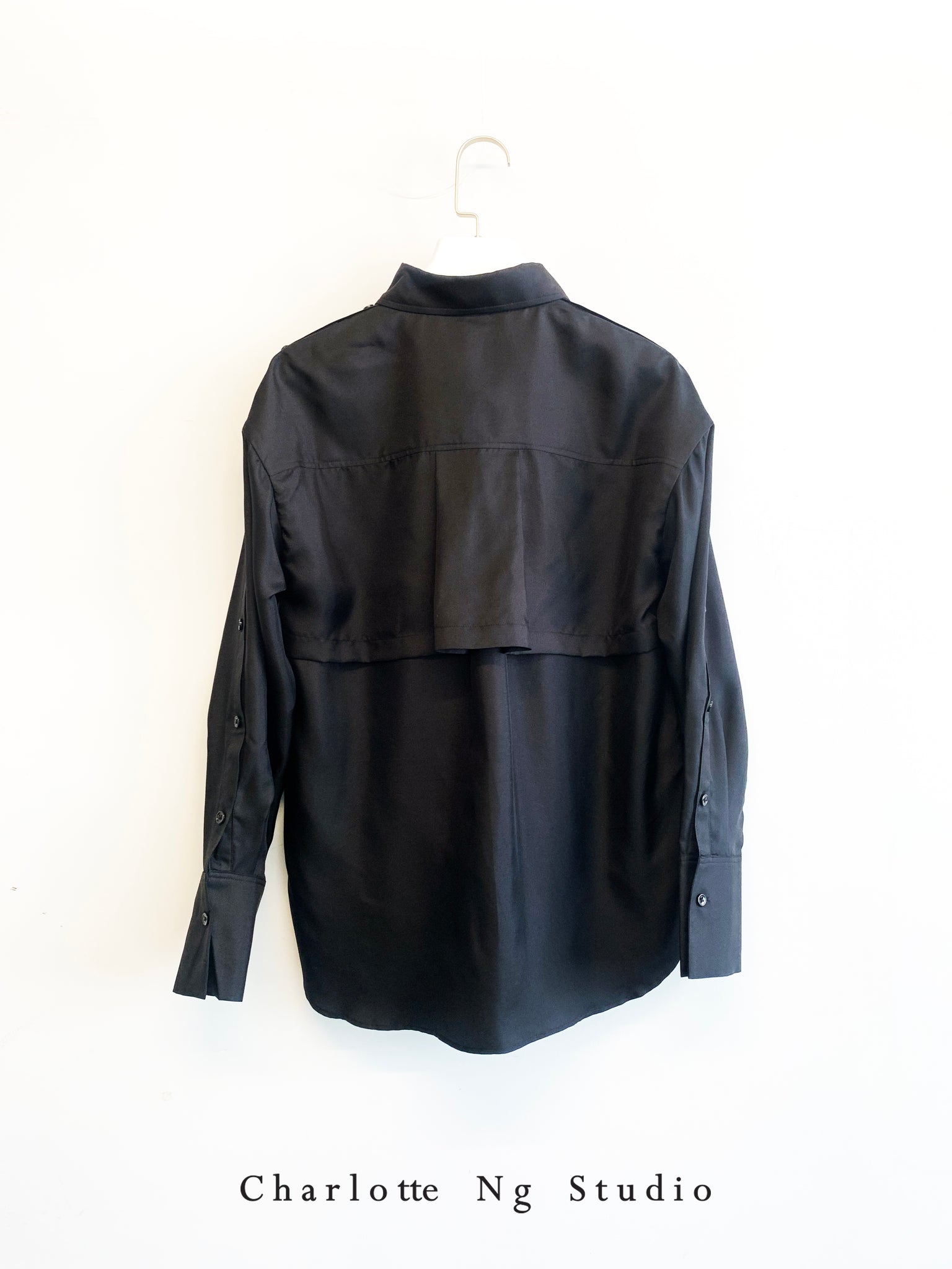 Take Good Care Silk Shirt Black