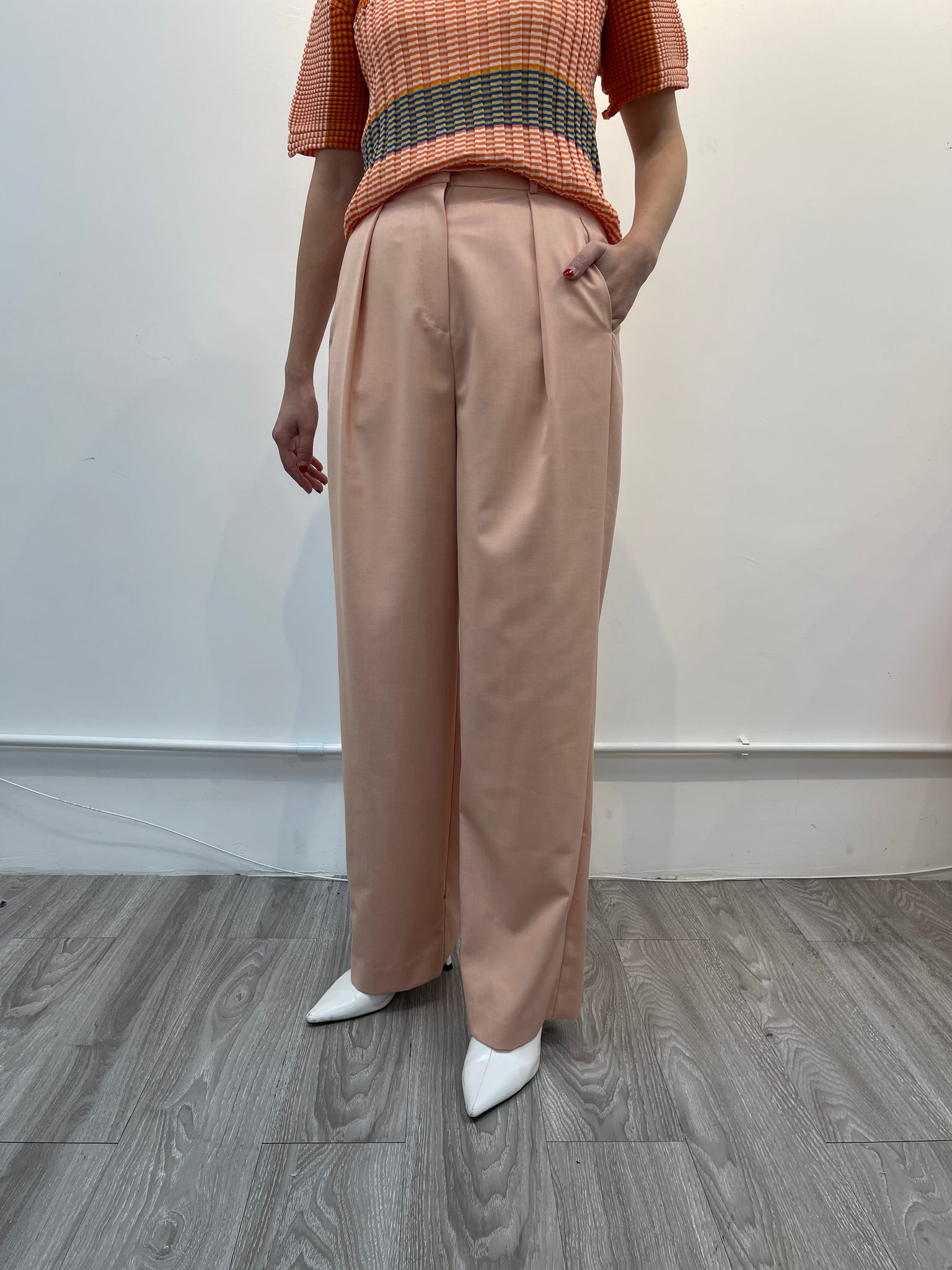 Daily Nice Cut Pants Light Pink