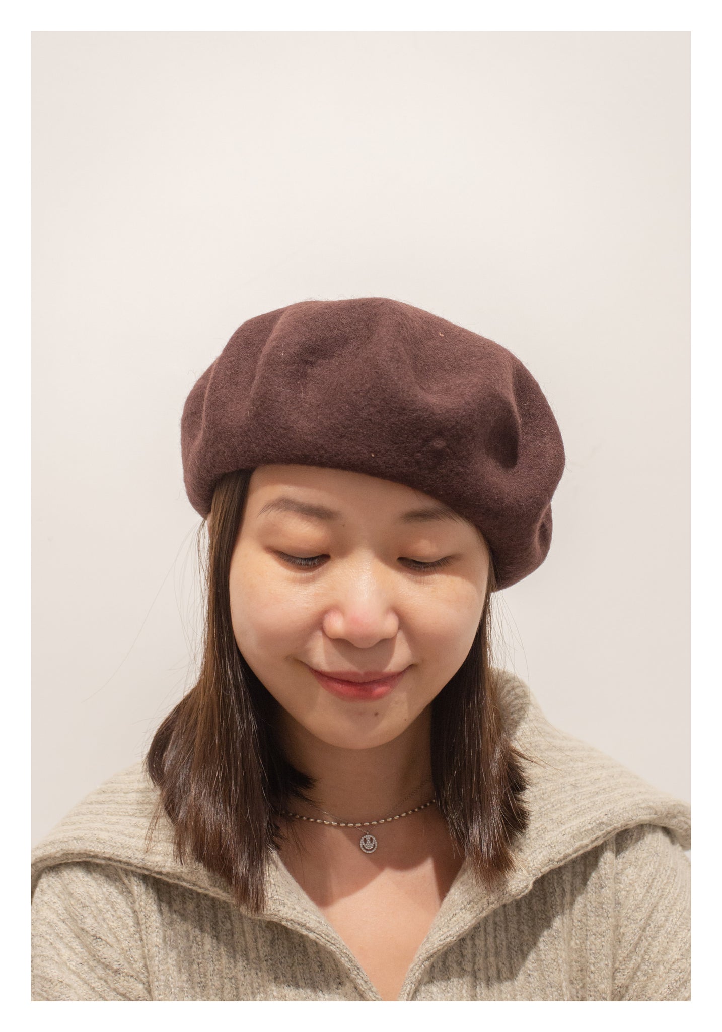 Essential Colour Beret Dark Brown - whoami