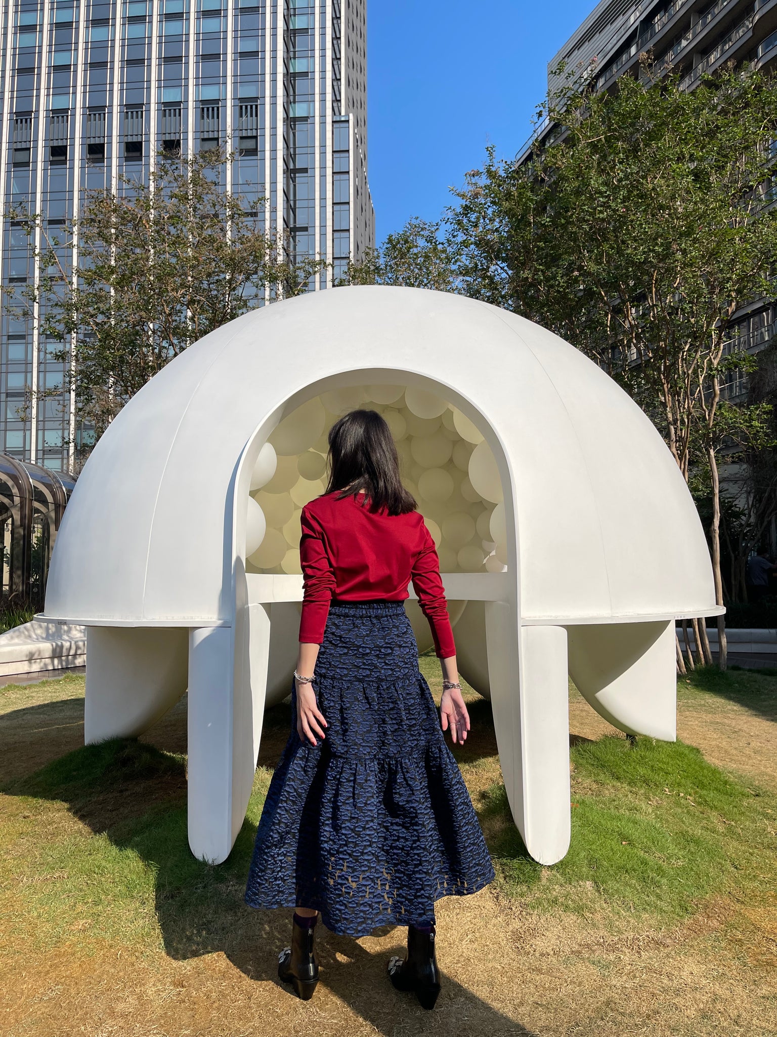 Floral Fairy Skirt Navy
