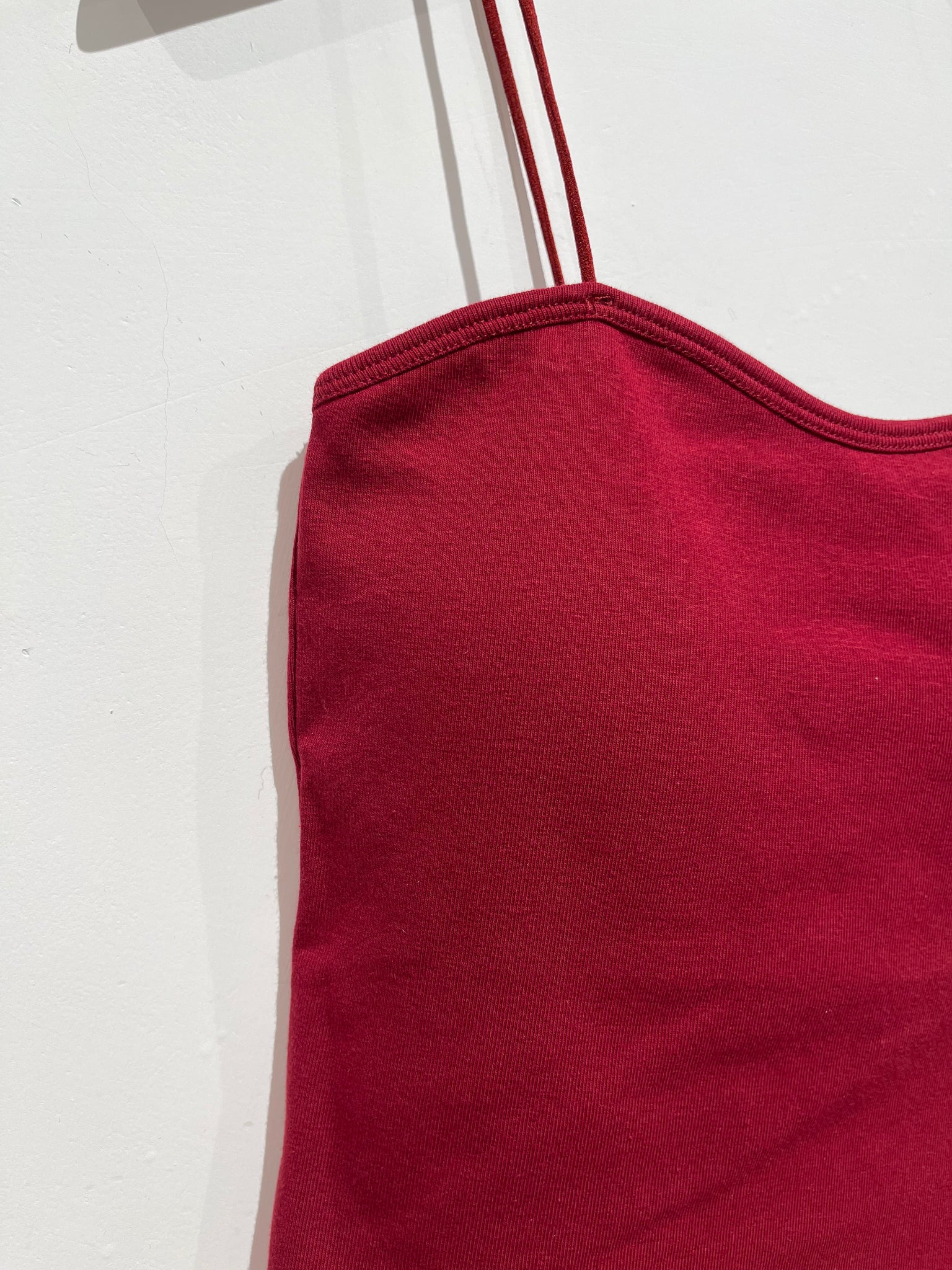 Nice Edge Thin Strap Bra Top Wine