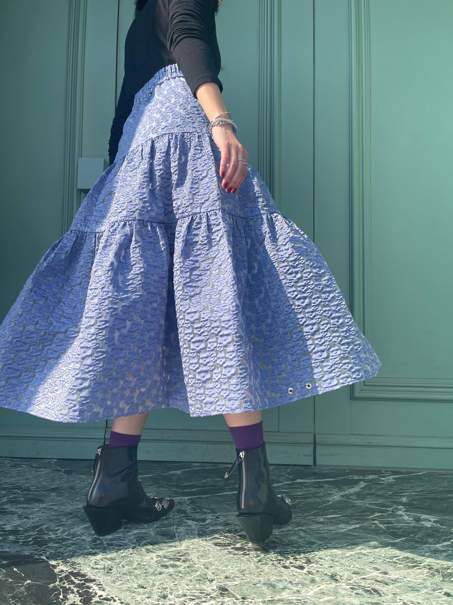 Floral Fairy Skirt Pale Blue