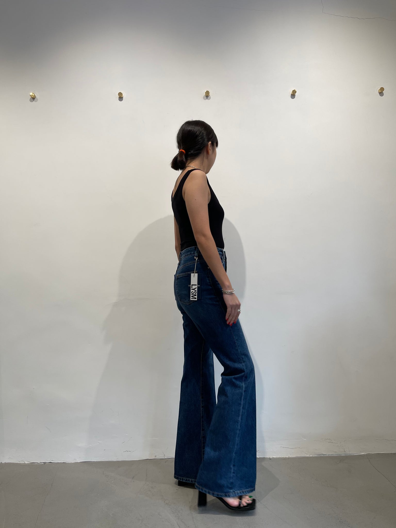 Premium Nice Washed Dark Blue Boot Cut Jeans