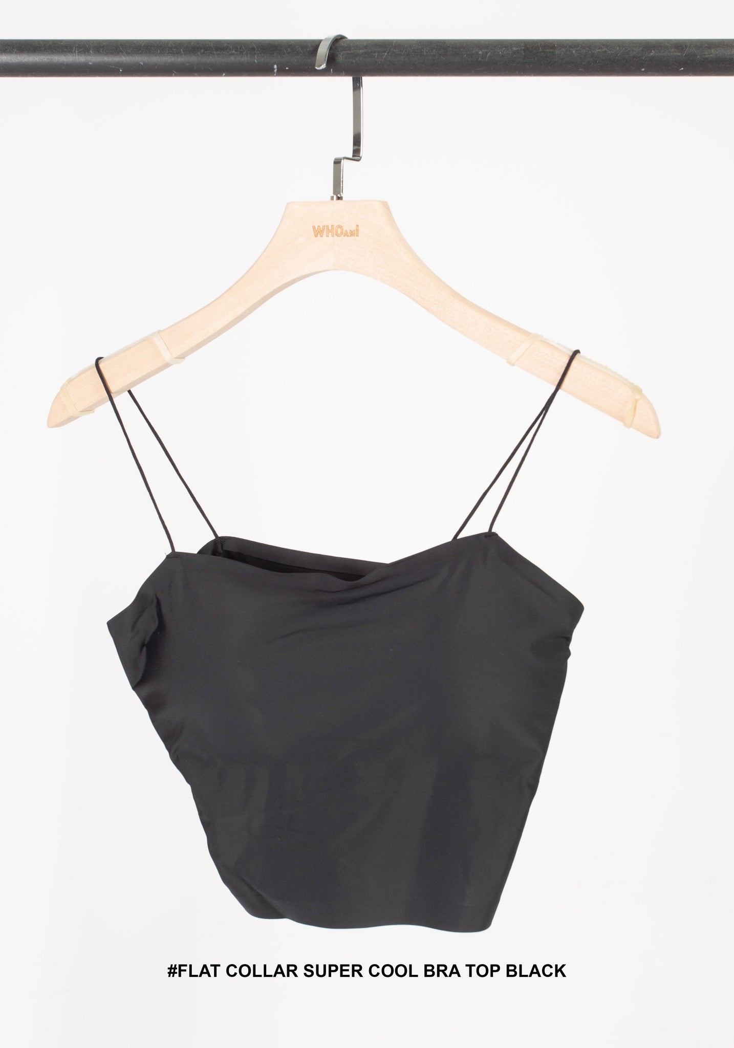 Flat Collar Super Cool Bra Top Black