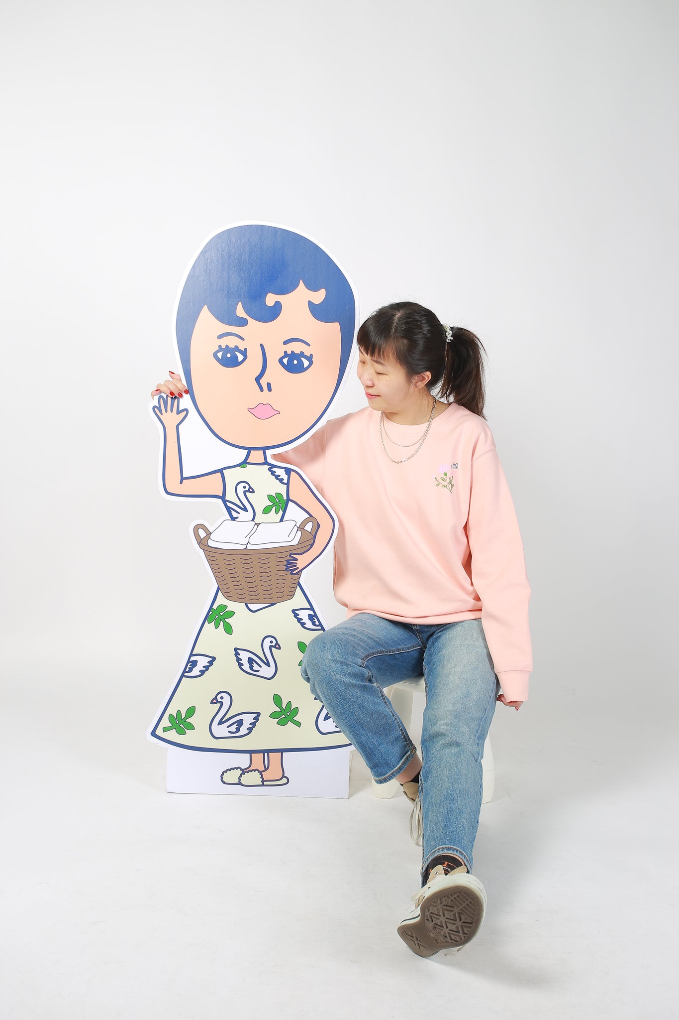 1537 Flower Aurore Sweater Pink