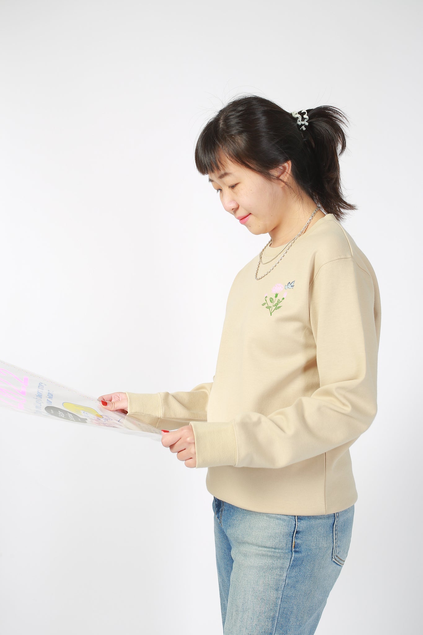 1537 Flower Aurore Sweater Beige