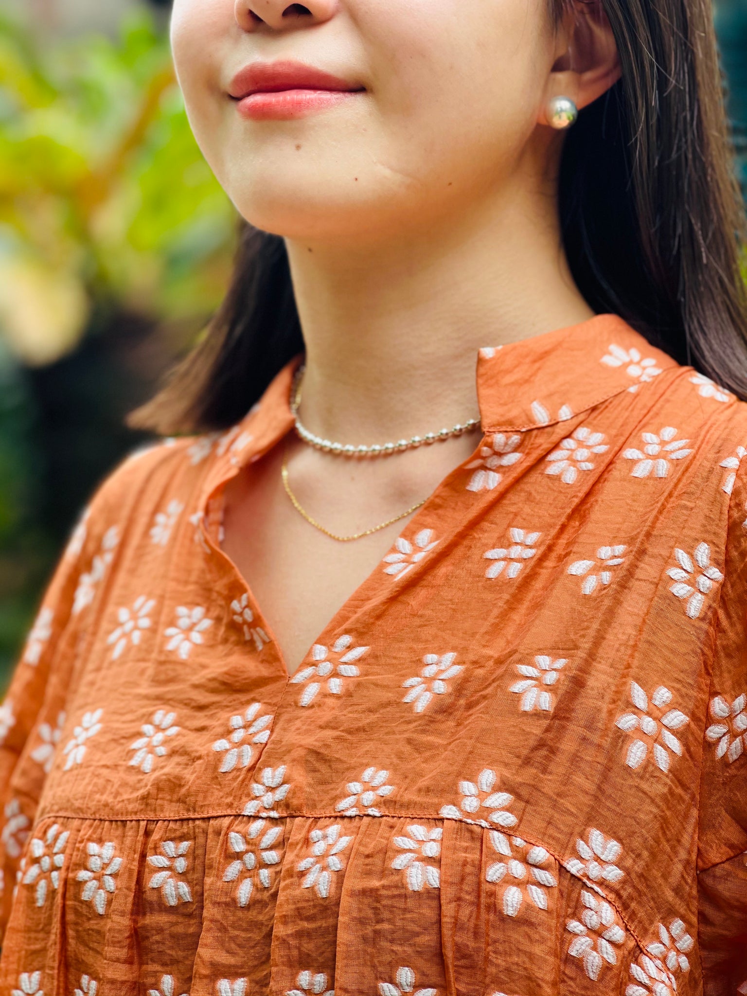 Another Faces Of Blossom Short Dress Orange