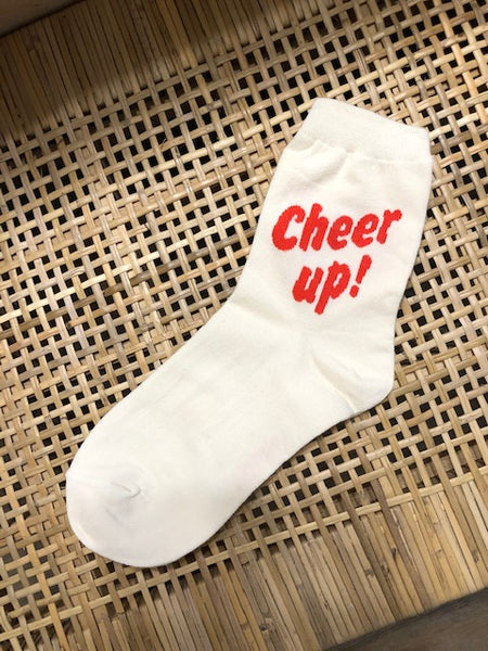 Cheer Up Socks Ivory - whoami