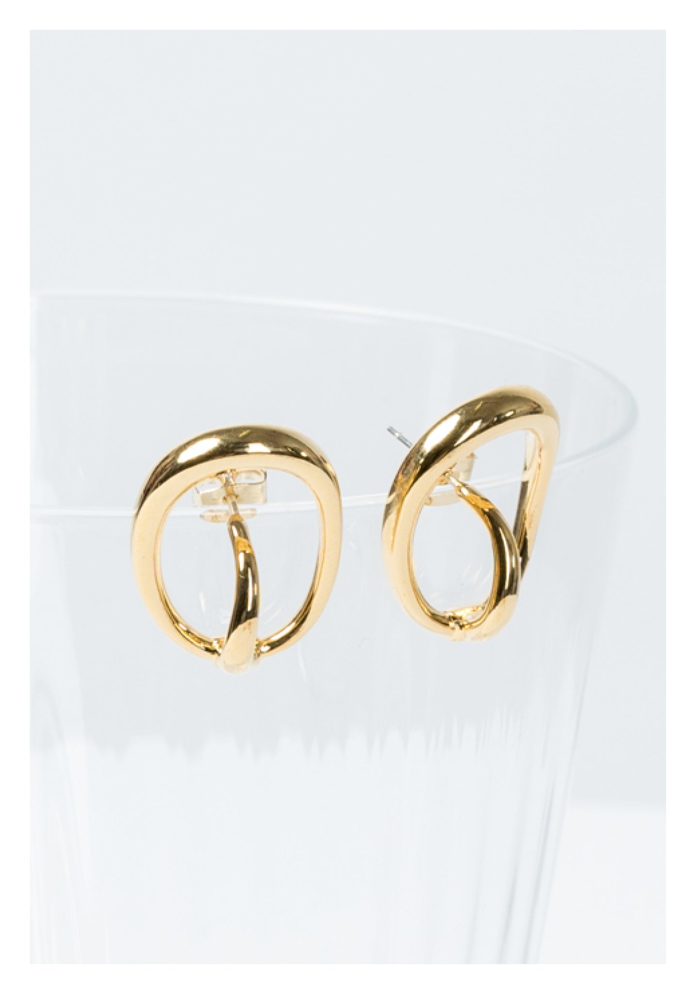 Interlock Ellipse Earrings Gold - whoami