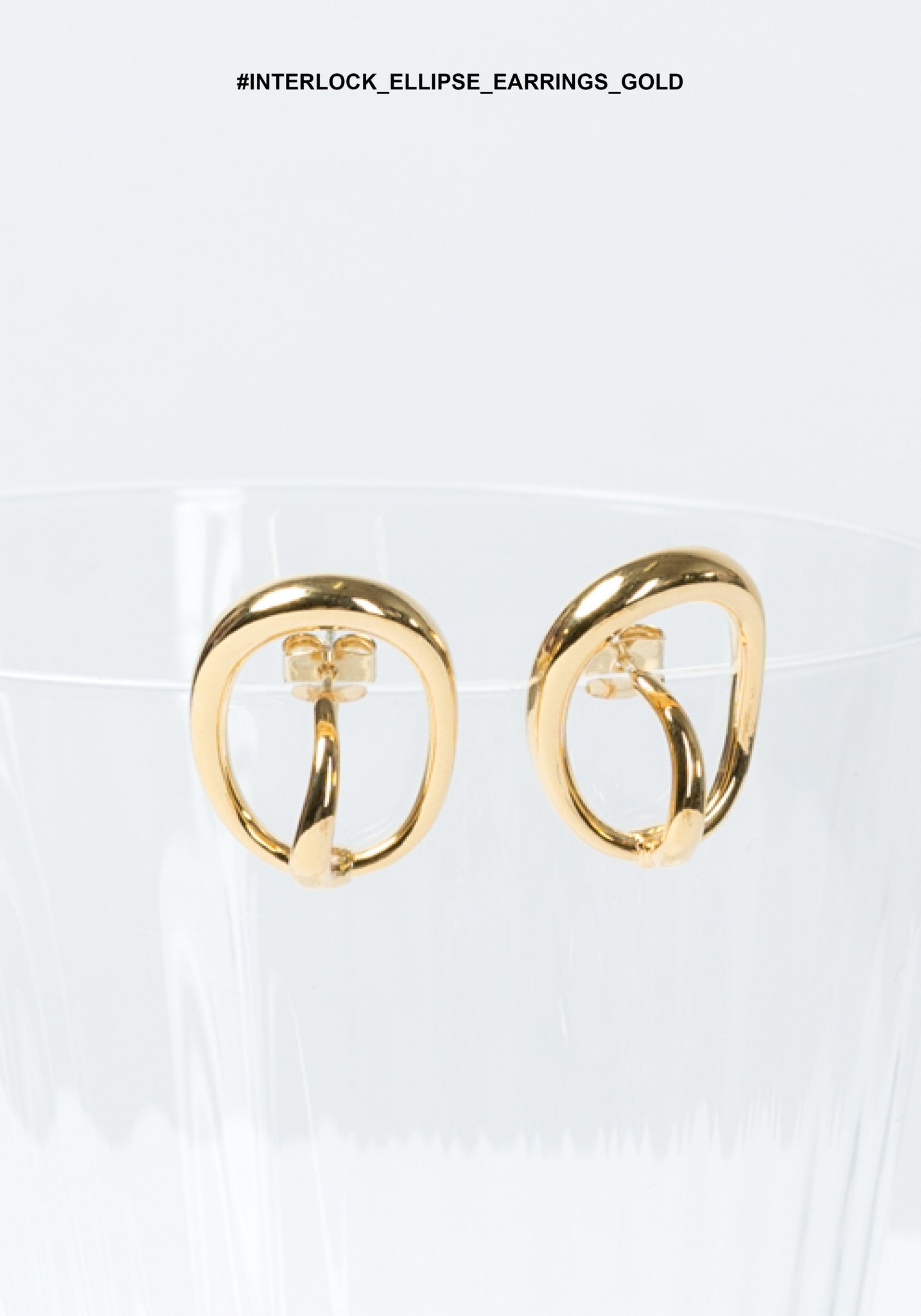 Interlock Ellipse Earrings Gold - whoami