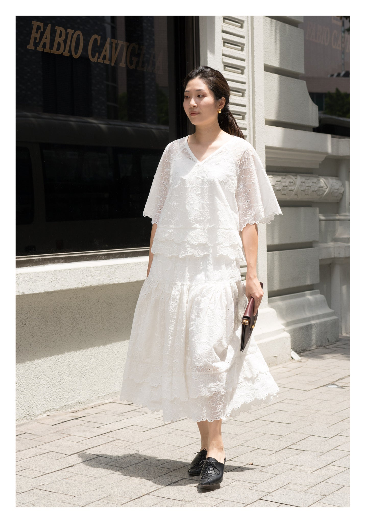 Kate Tiered Skirt White - whoami