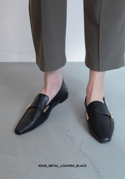 Side Metal Loafer Black - whoami