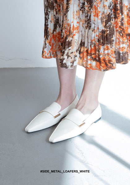 Side Metal Loafer White - whoami